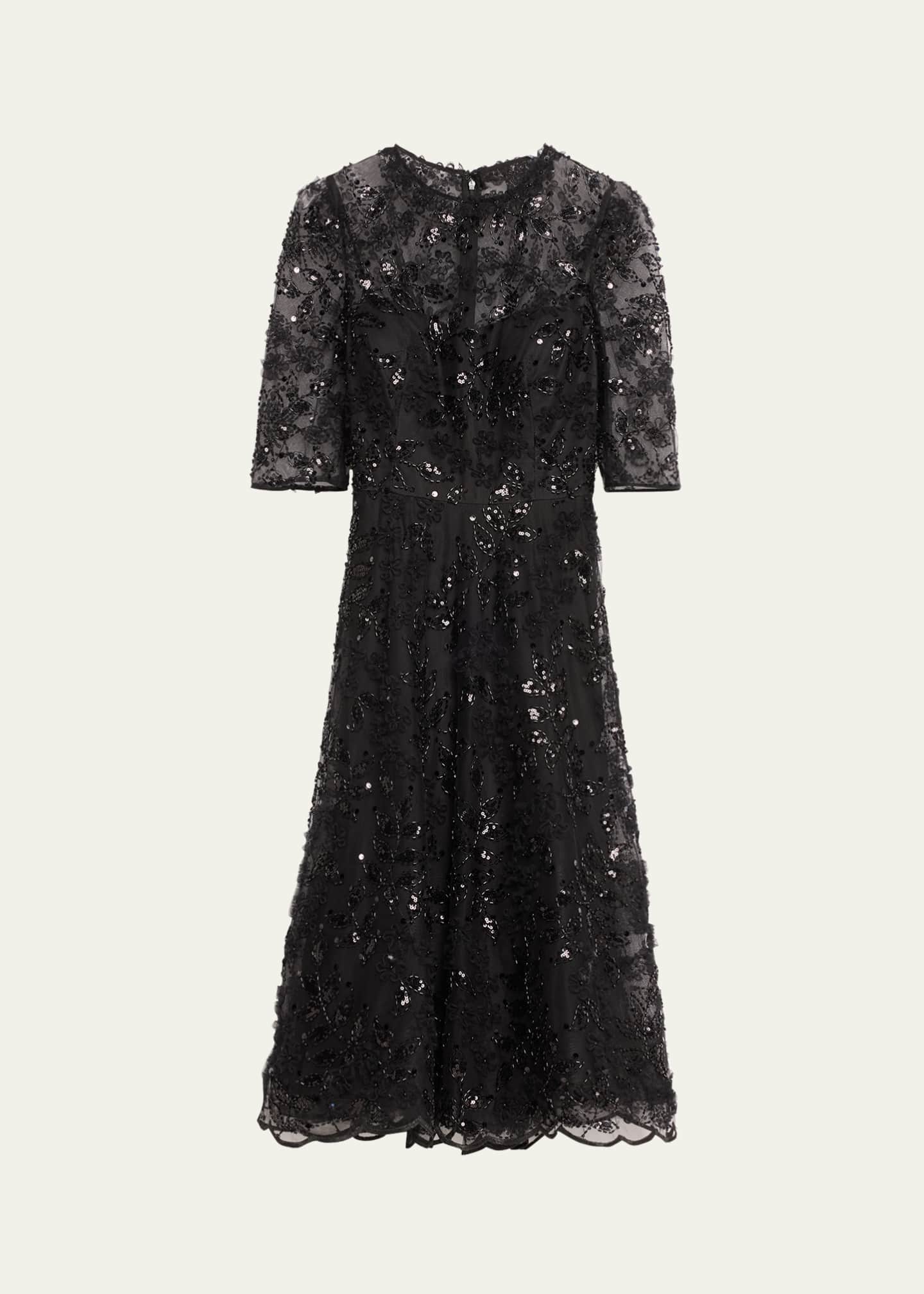 Teri jon tulle midi dress best sale