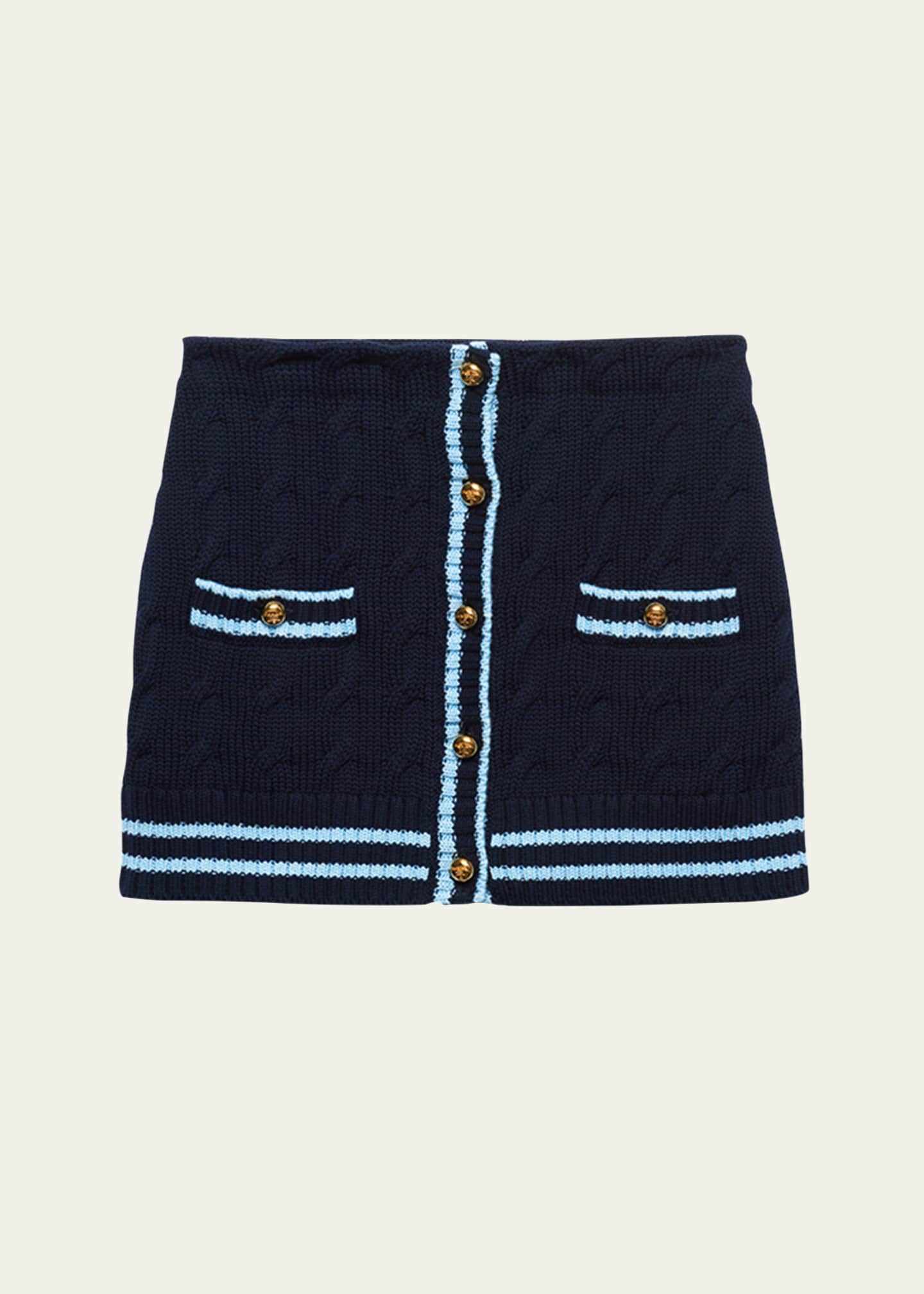 Prada Cotton Knit Mini Skirt - Bergdorf Goodman