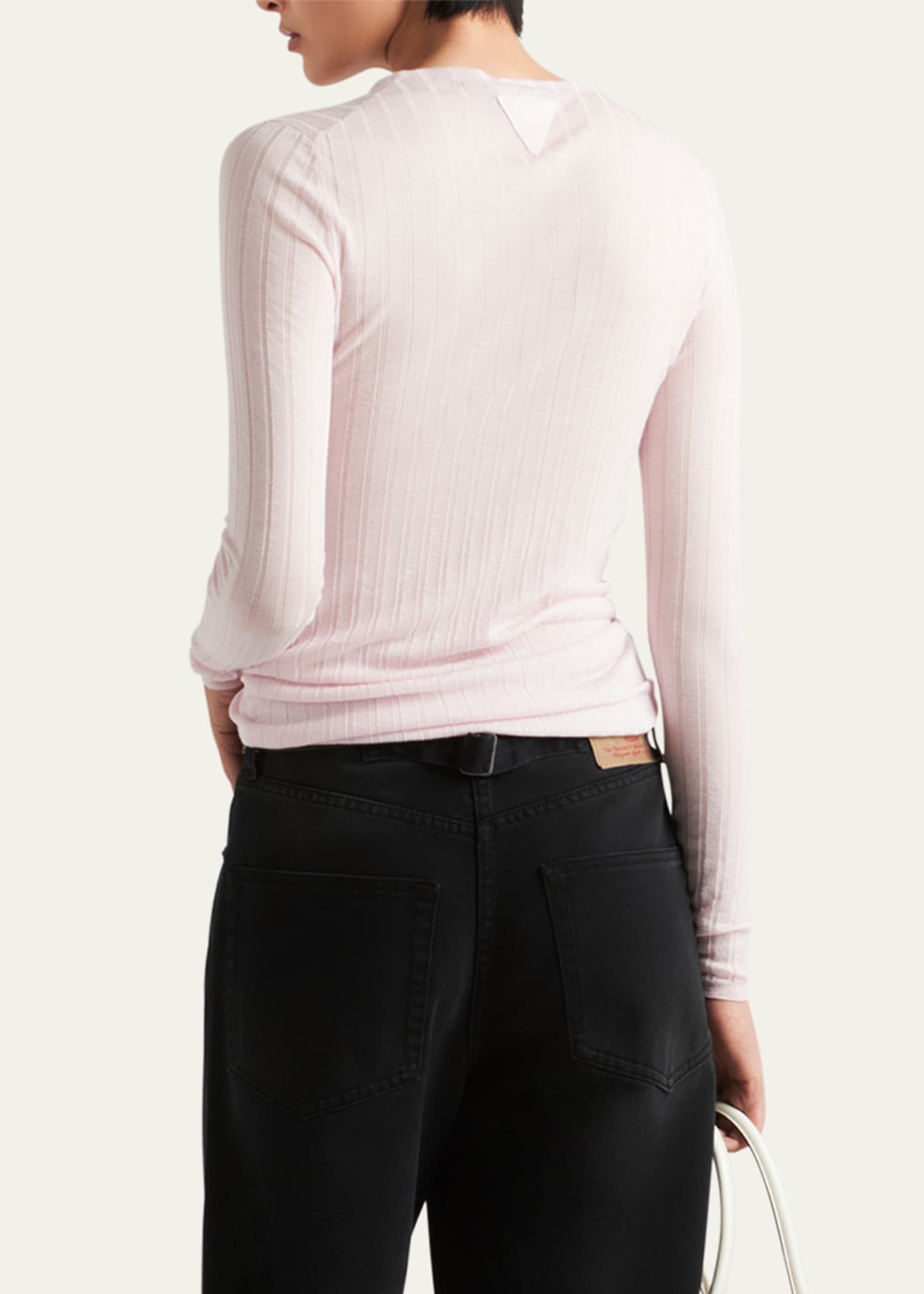 Prada Superfine Cashmere and Silk Slim-Fit Sweater Image 3 of 4