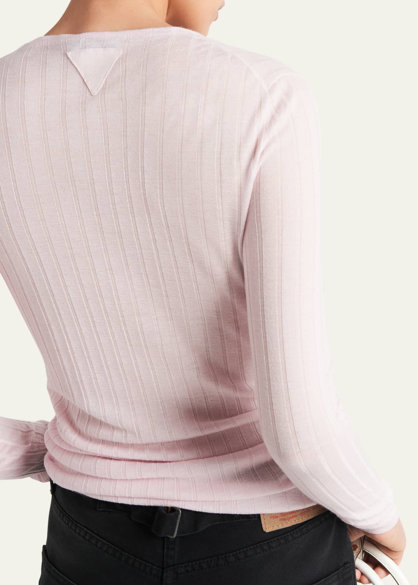 Prada Superfine Cashmere and Silk Slim-Fit Sweater Image 4 of 4
