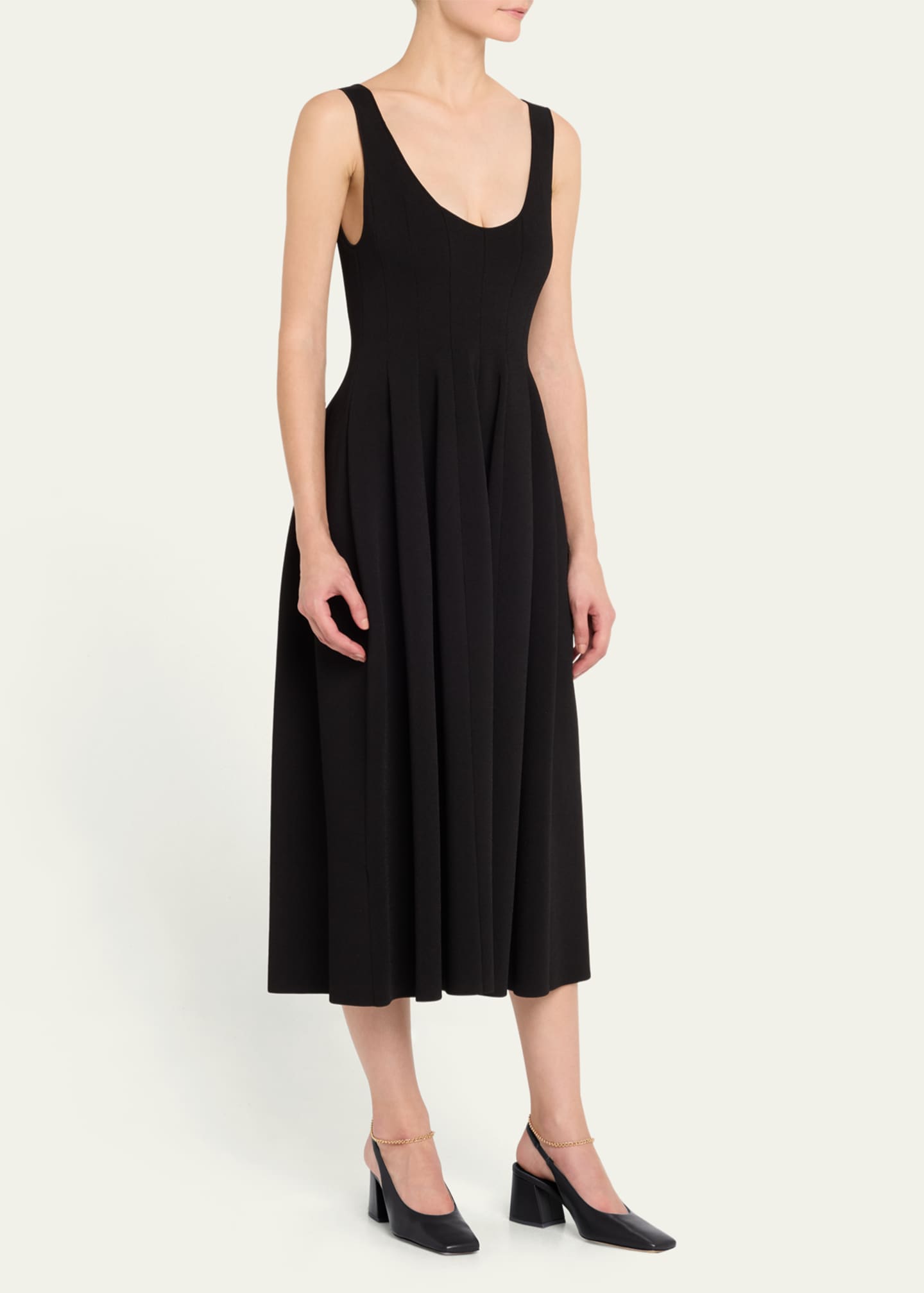 MARIA LUCA ハイヒールスリングバック ブラック FW24/25 Maria Luca Ilaria Leather Chain Slingback Pumps - Bergdorf