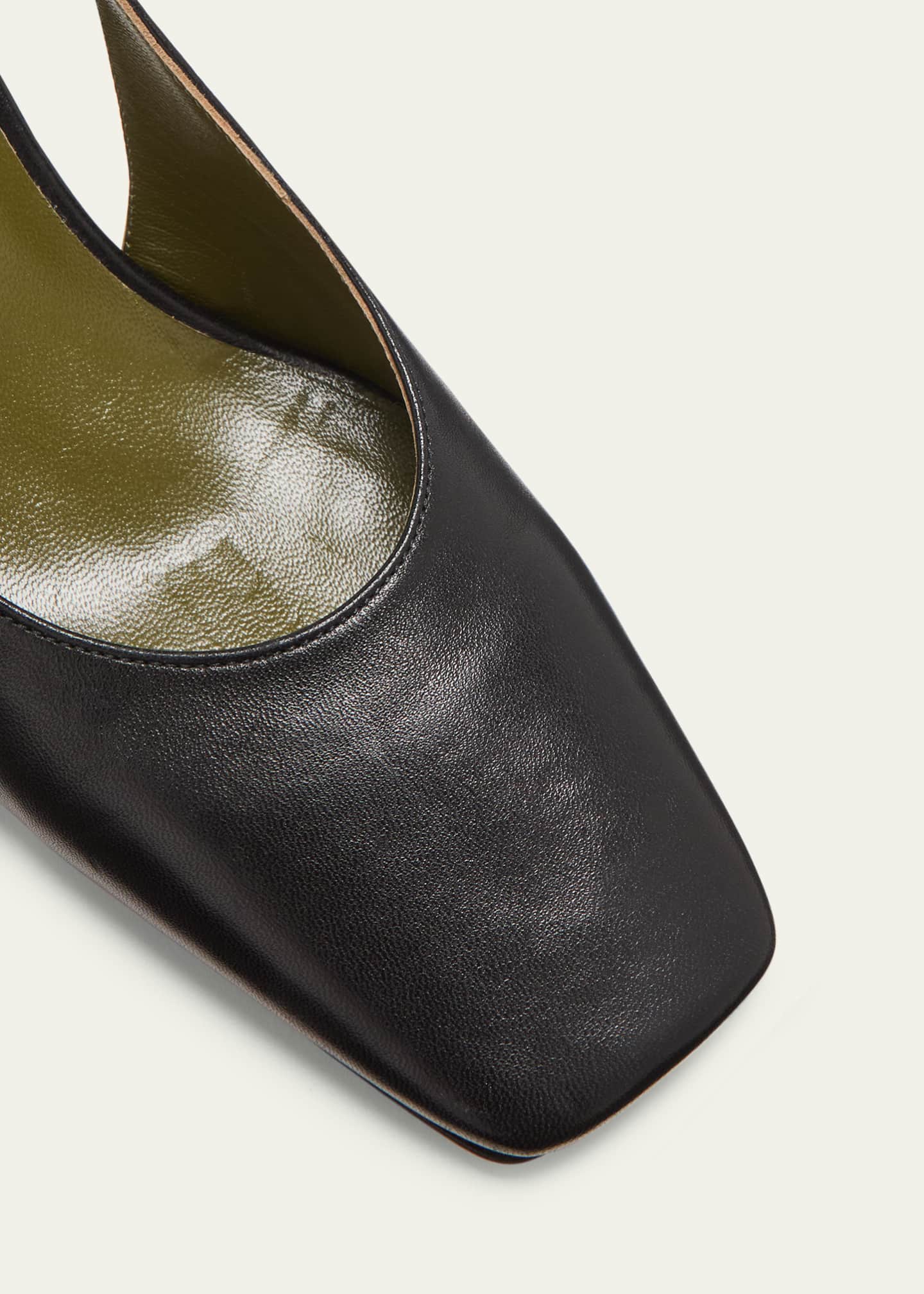 Maria Luca Ilaria Leather Chain Slingback Pumps Image 5 of 5