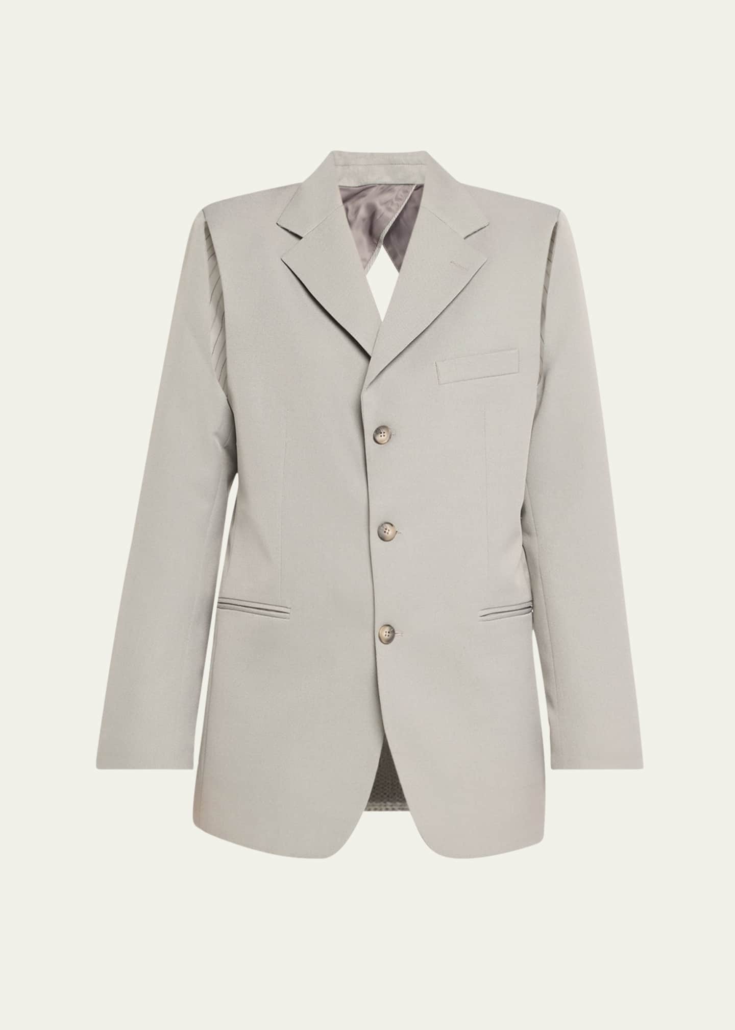 bettter Open Back Wool Blazer Image 1 of 4
