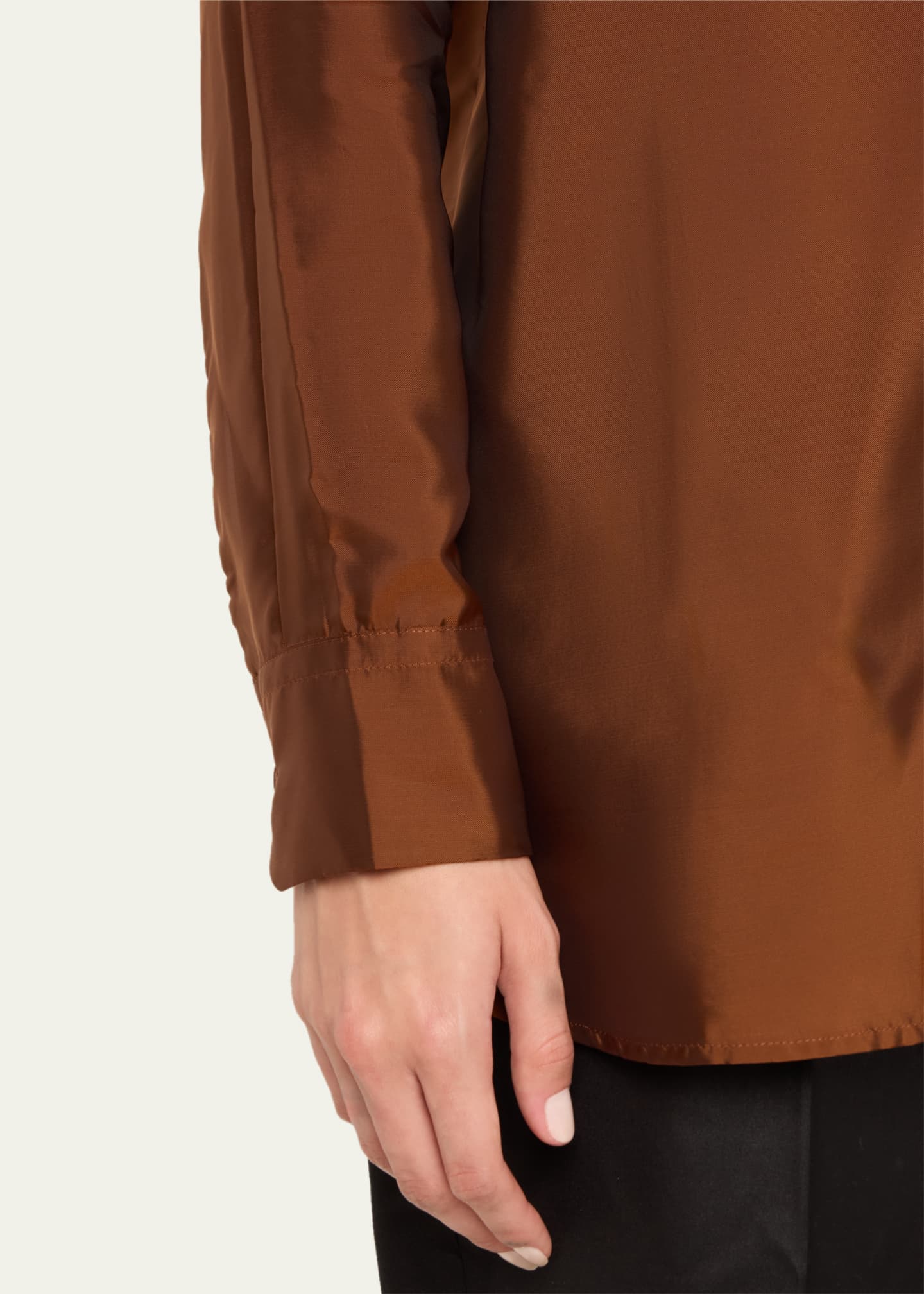 bettter Lined Loose Button Down Blouse Image 5 of 5