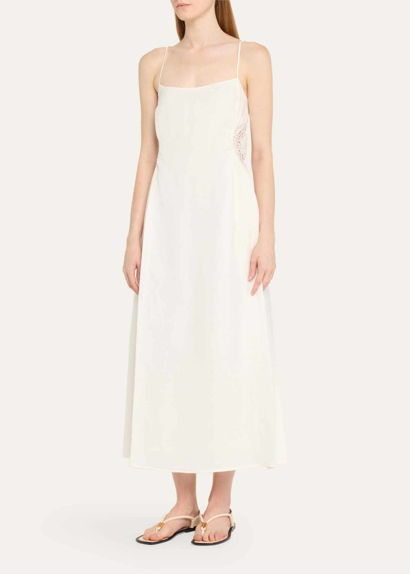 SIMKHAI Brant Spaghetti-Strap Midi Dress Image 4 of 5