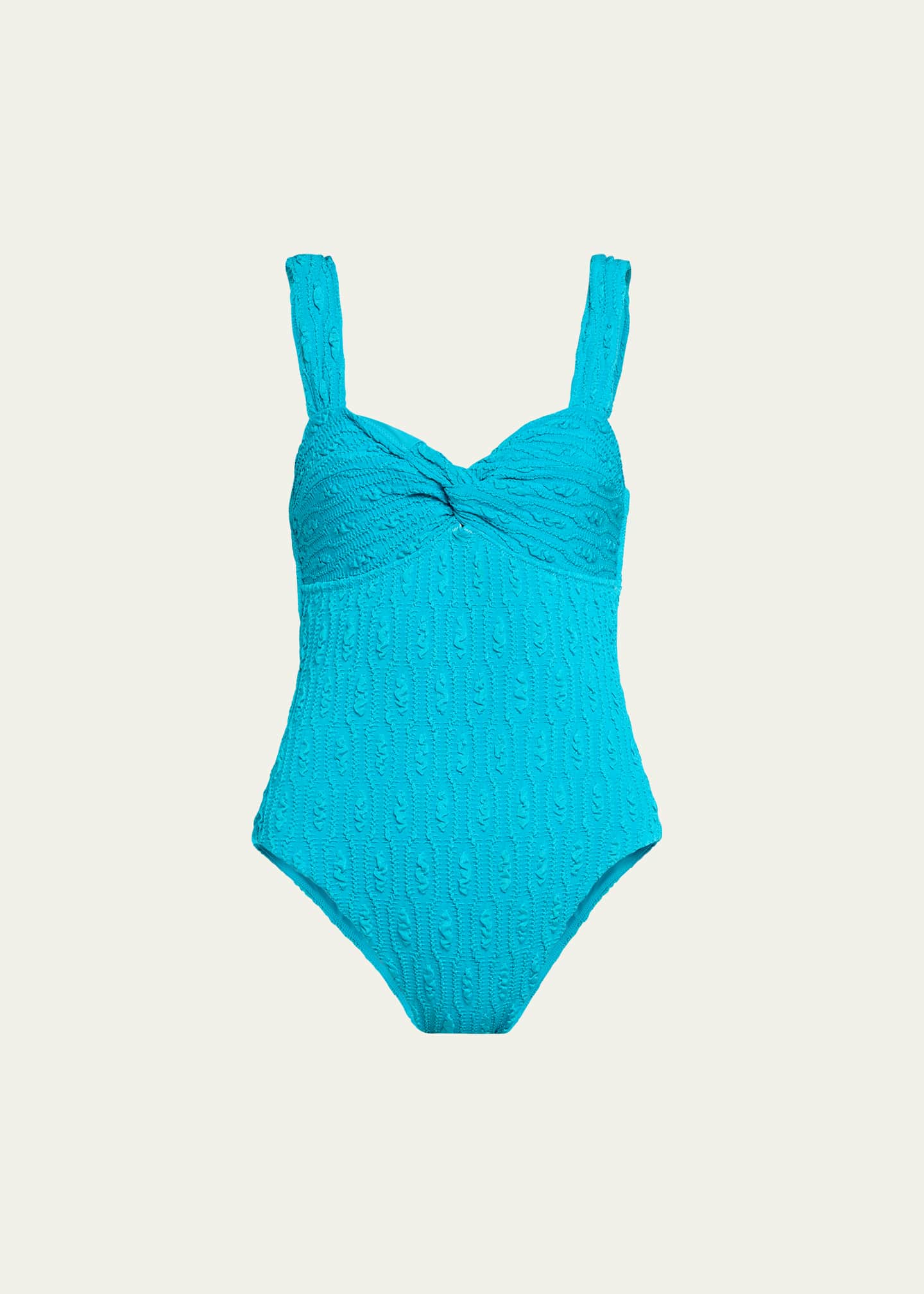 SIMKHAI Nessa Twist-Front One-Piece Swimsuit Image 1 of 4