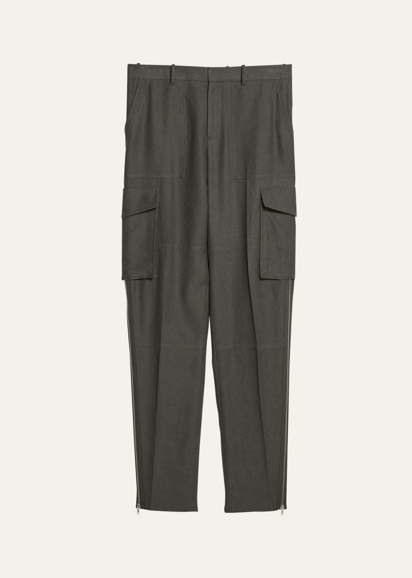 Pantalon Cargo Vintage Helmut Lang - Taille M, Coupe Droite, Denim Bleu, 9/10 état Parfait