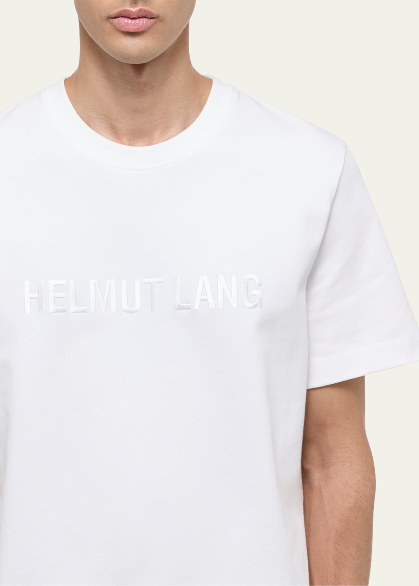 Helmut Lang Men's Logo Oversized Short-Sleeve T-Shirt Image 5 of 5