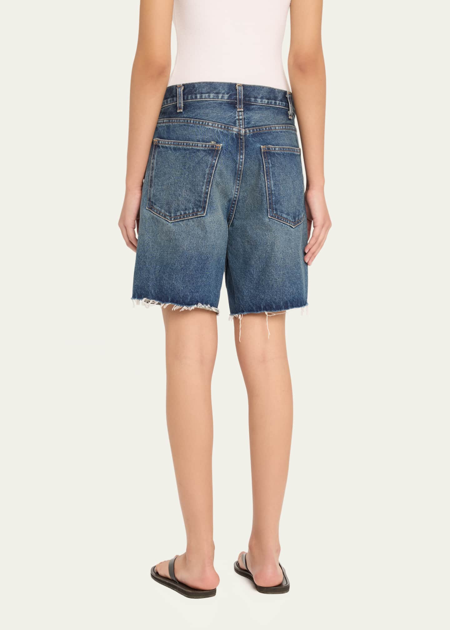 Nili Lotan Russel Denim Shorts Image 3 of 5