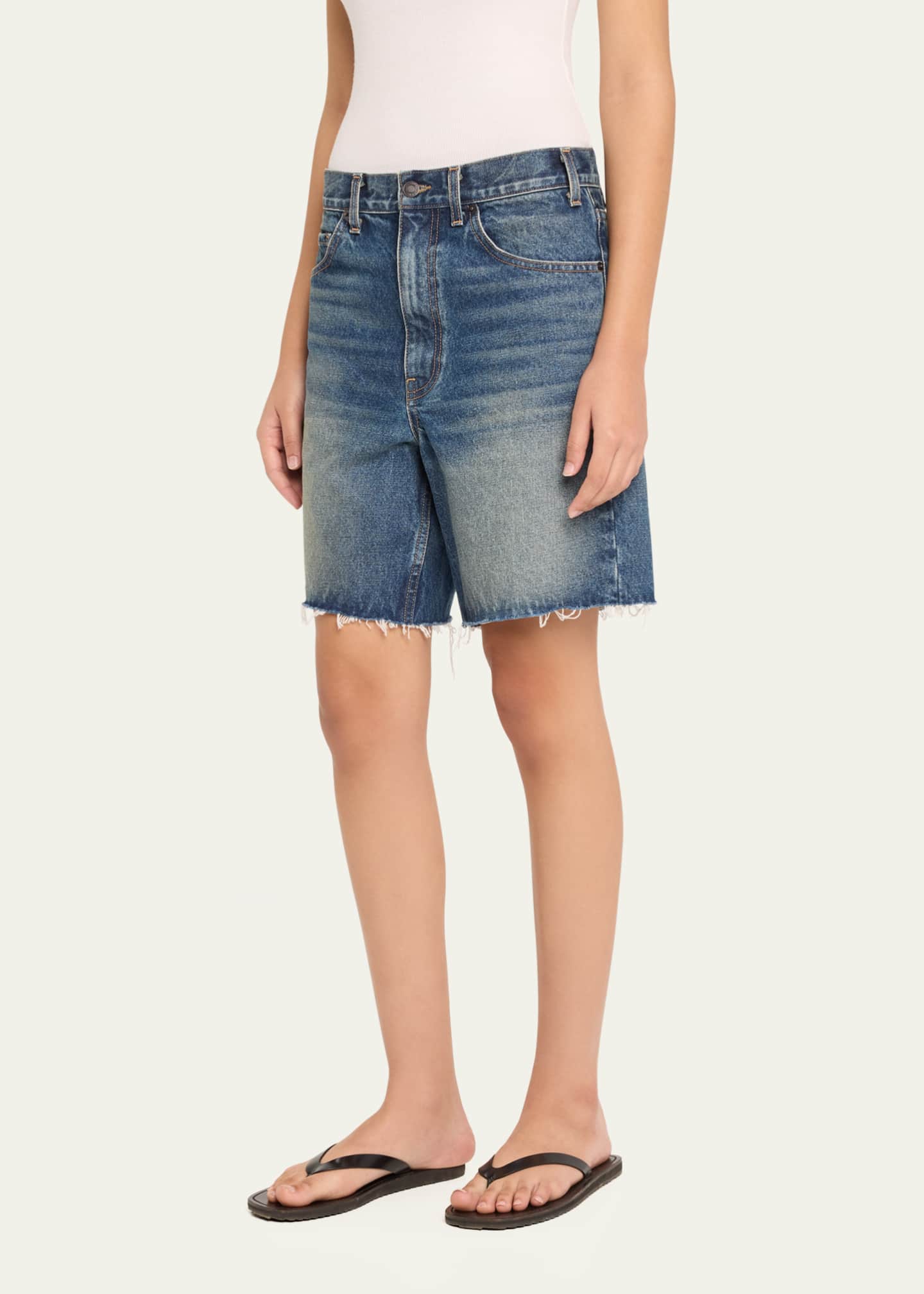 Nili Lotan Russel Denim Shorts Image 4 of 5