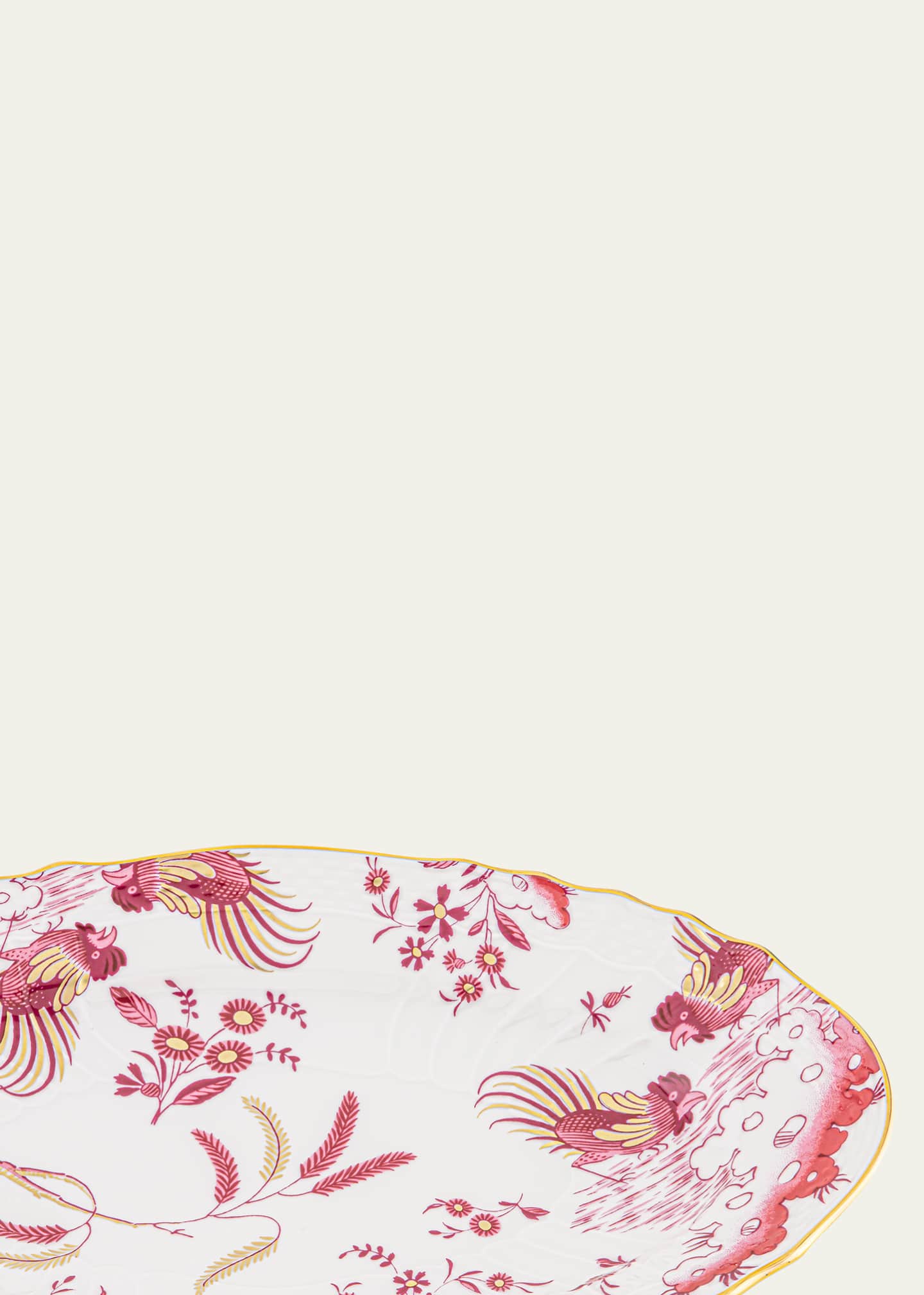 GINORI 1735 Oro di Doccia Magenta Pickle Dish Image 4 of 4