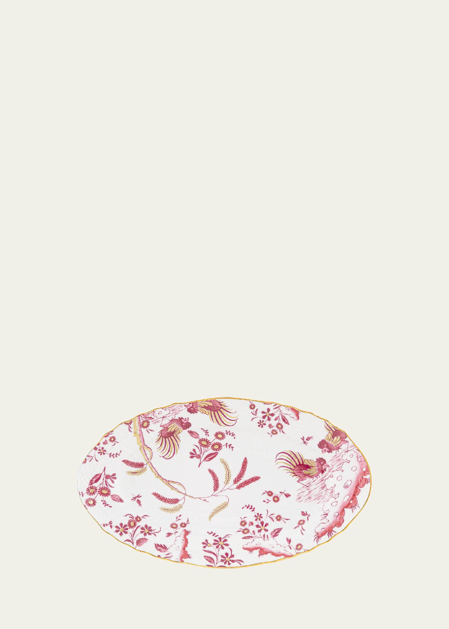 GINORI 1735 Oro di Doccia Magenta Pickle Dish Image 1 of 4