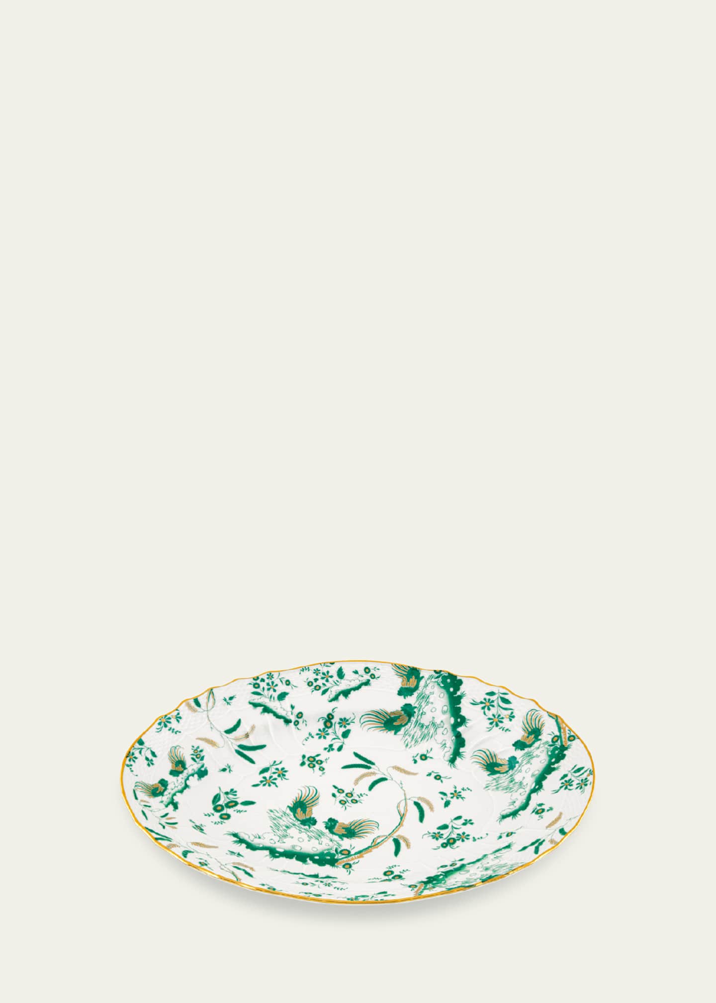GINORI 1735 Oro di Doccia Large Oval Platter, Giada Image 2 of 4