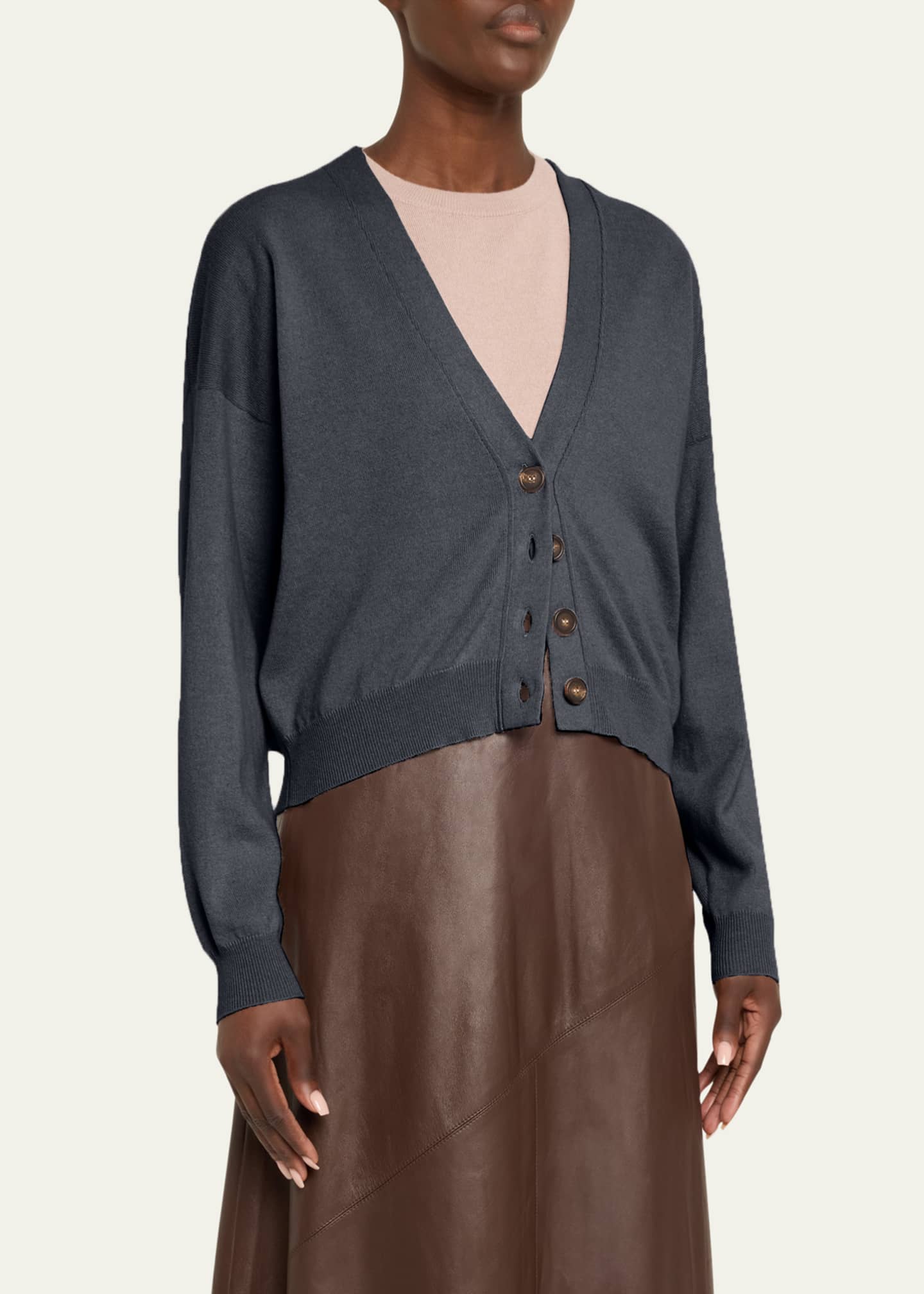 Cashmere button front cardigan online