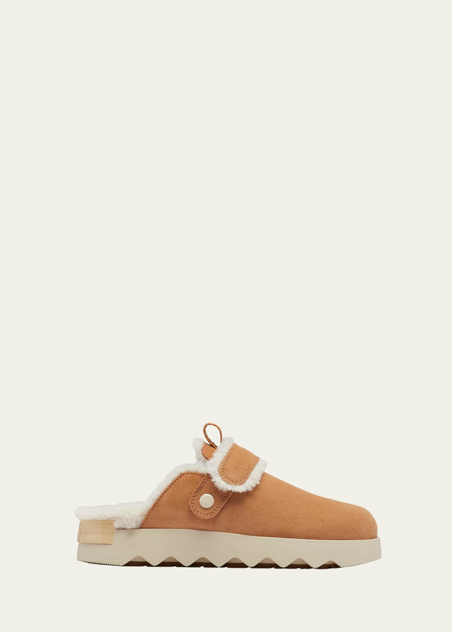 Sorel Viibe Suede Faux Fur Cozy Mules Image 1 of 2
