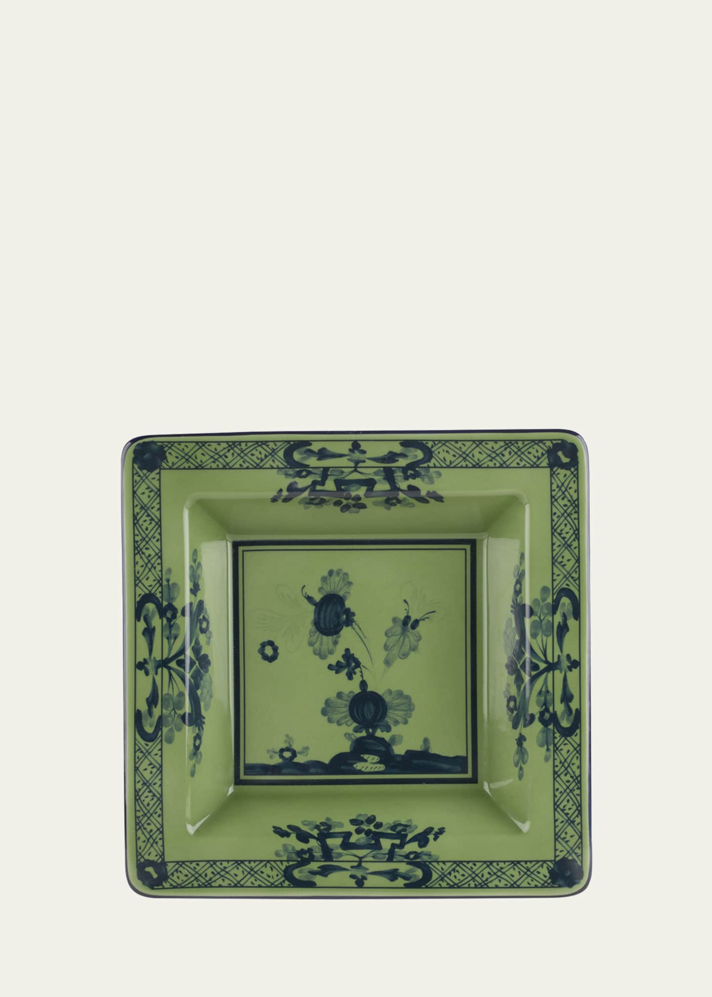 GINORI 1735 Oriente Italiano Malachite Vide Poche, 7.1" Square Image 1 of 5