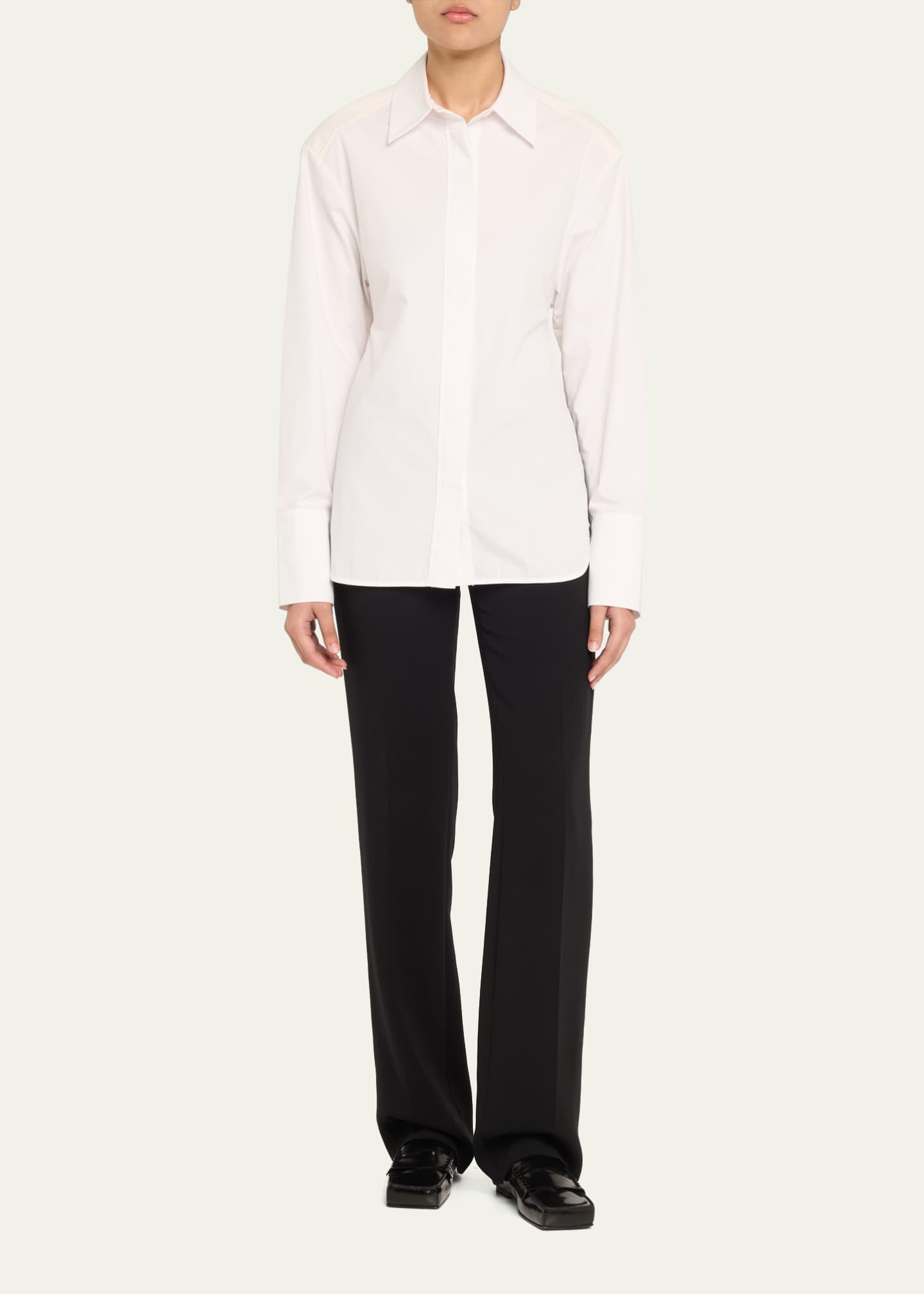 Jacquemus Leather Square-Toe Penny Loafers Image 3 of 7