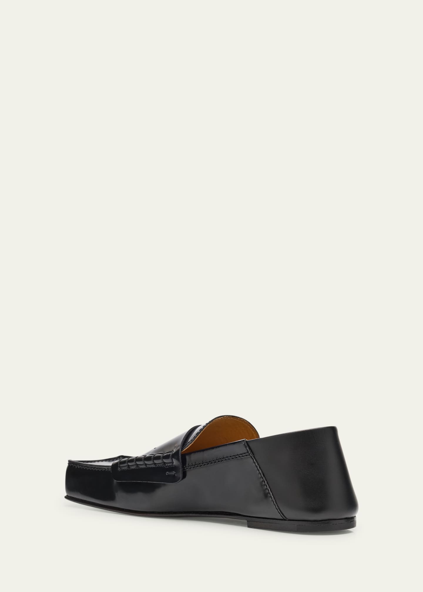Jacquemus Leather Square-Toe Penny Loafers Image 4 of 7