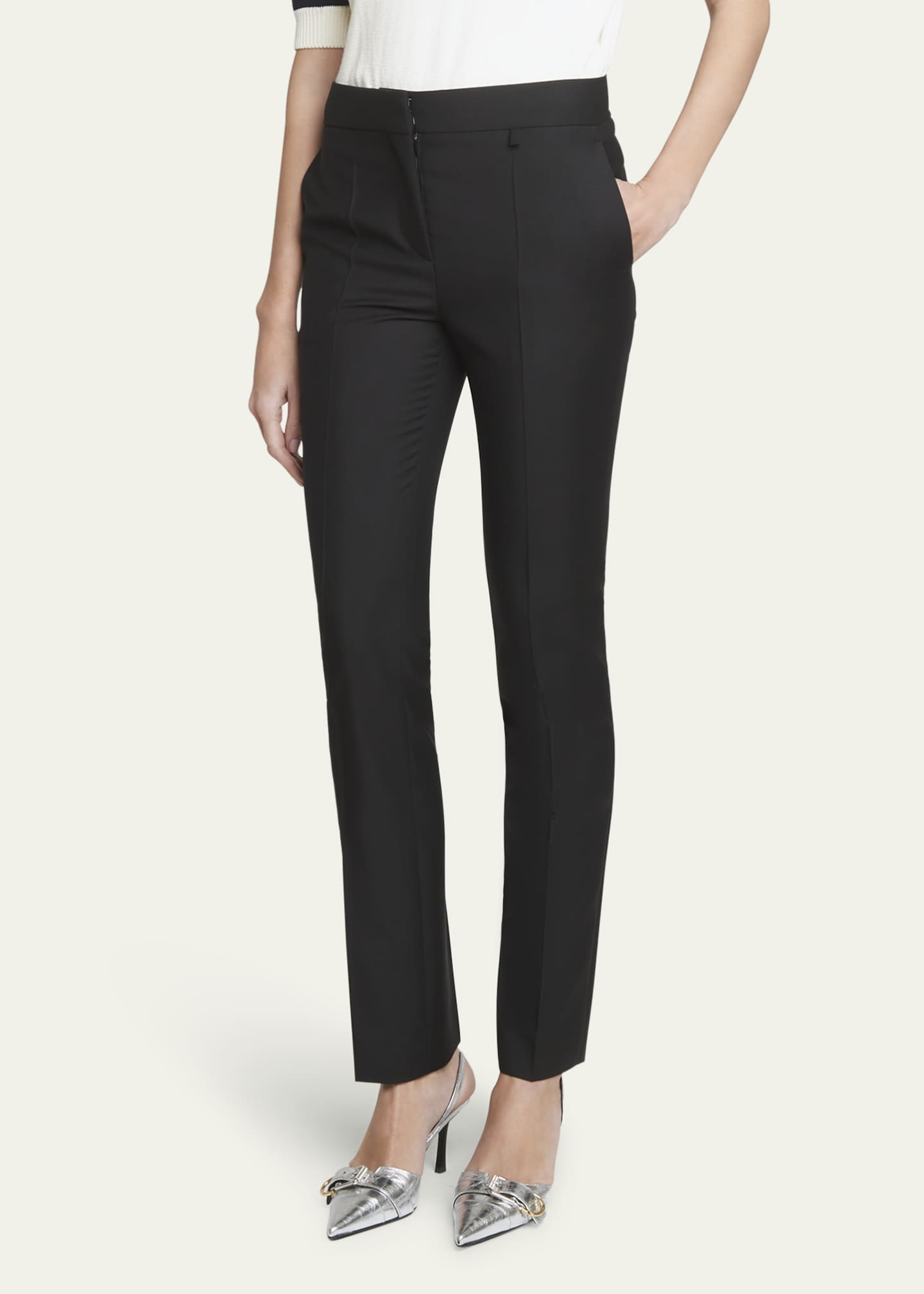Givenchy Wool Slim-Fit Tailored Pants Image 4 of 5