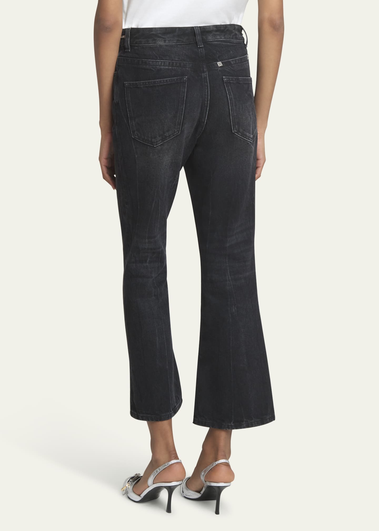 Givenchy Metal Hardware Cropped Flare Jeans Image 3 of 5