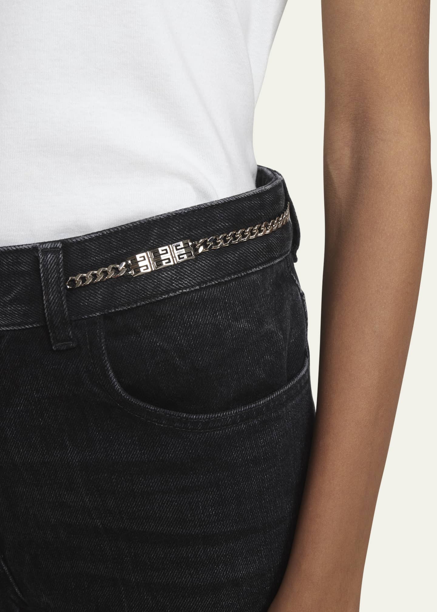 Givenchy Metal Hardware Cropped Flare Jeans Image 5 of 5