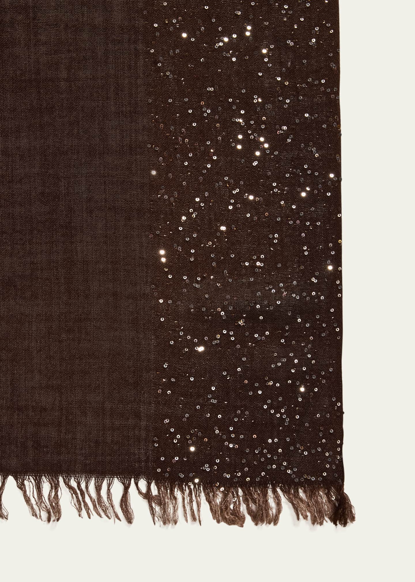 Faliero Sarti Dania Sequined Ombre Wool-Silk Scarf Image 4 of 5