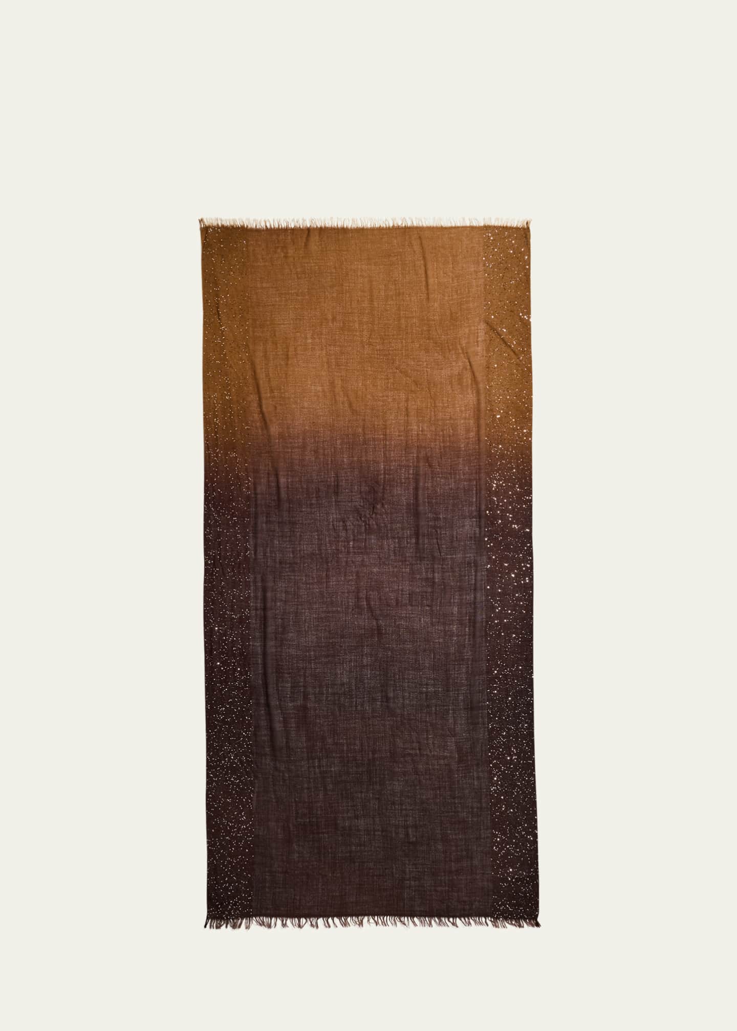 Faliero Sarti Dania Sequined Ombre Wool-Silk Scarf Image 5 of 5