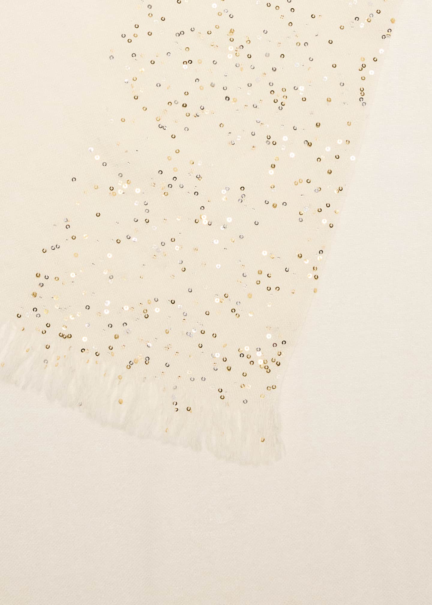 Faliero Sarti New Dalia Sequined Wool-Blend Scarf Image 4 of 4