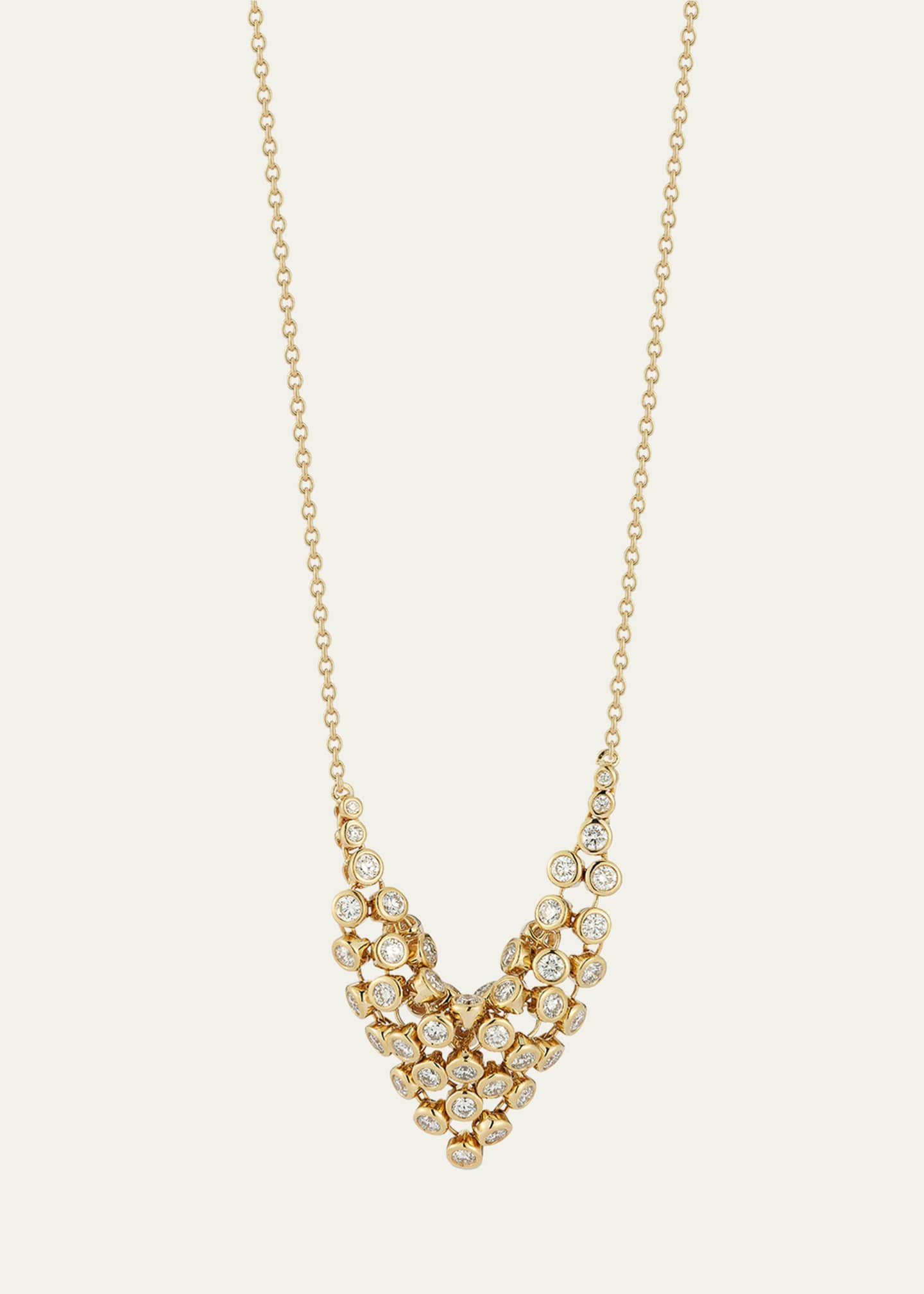 ONDYN Small Diamond Bias Pendant Necklace, 22"L