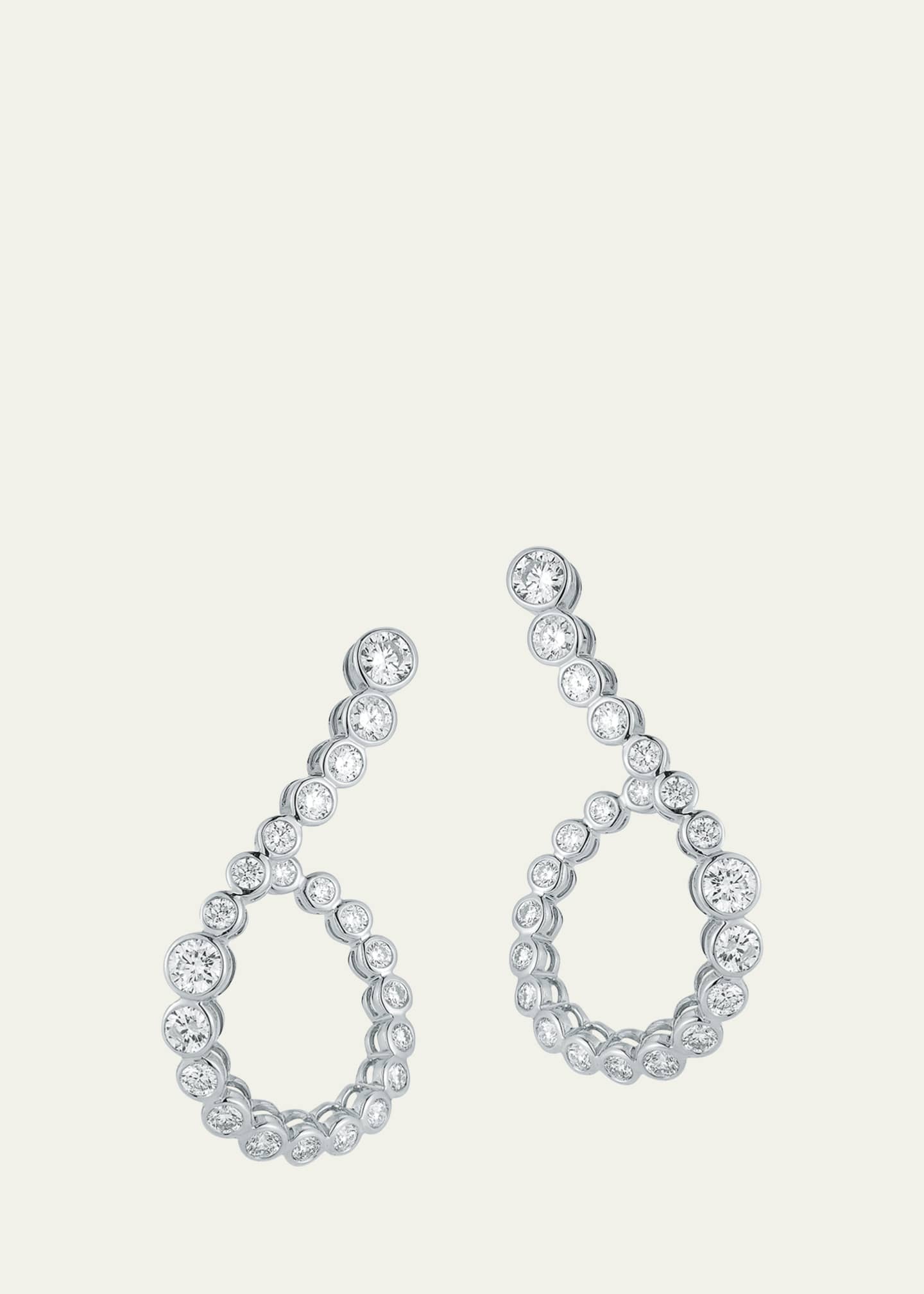 ONDYN Halo Hoop Earrings with Diamonds Image 1 of 2
