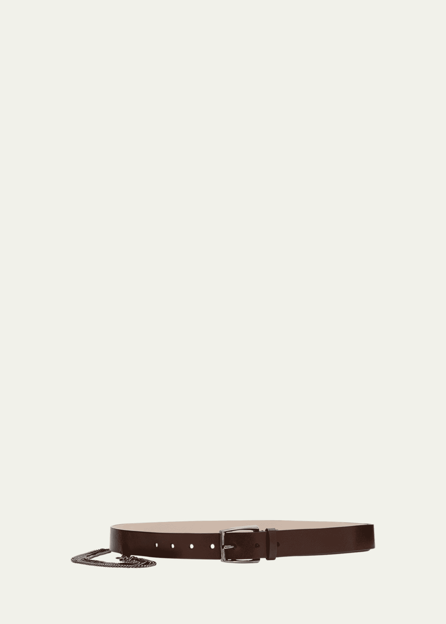 Brunello Cucinelli Leather Chain Belt Image 1 of 2