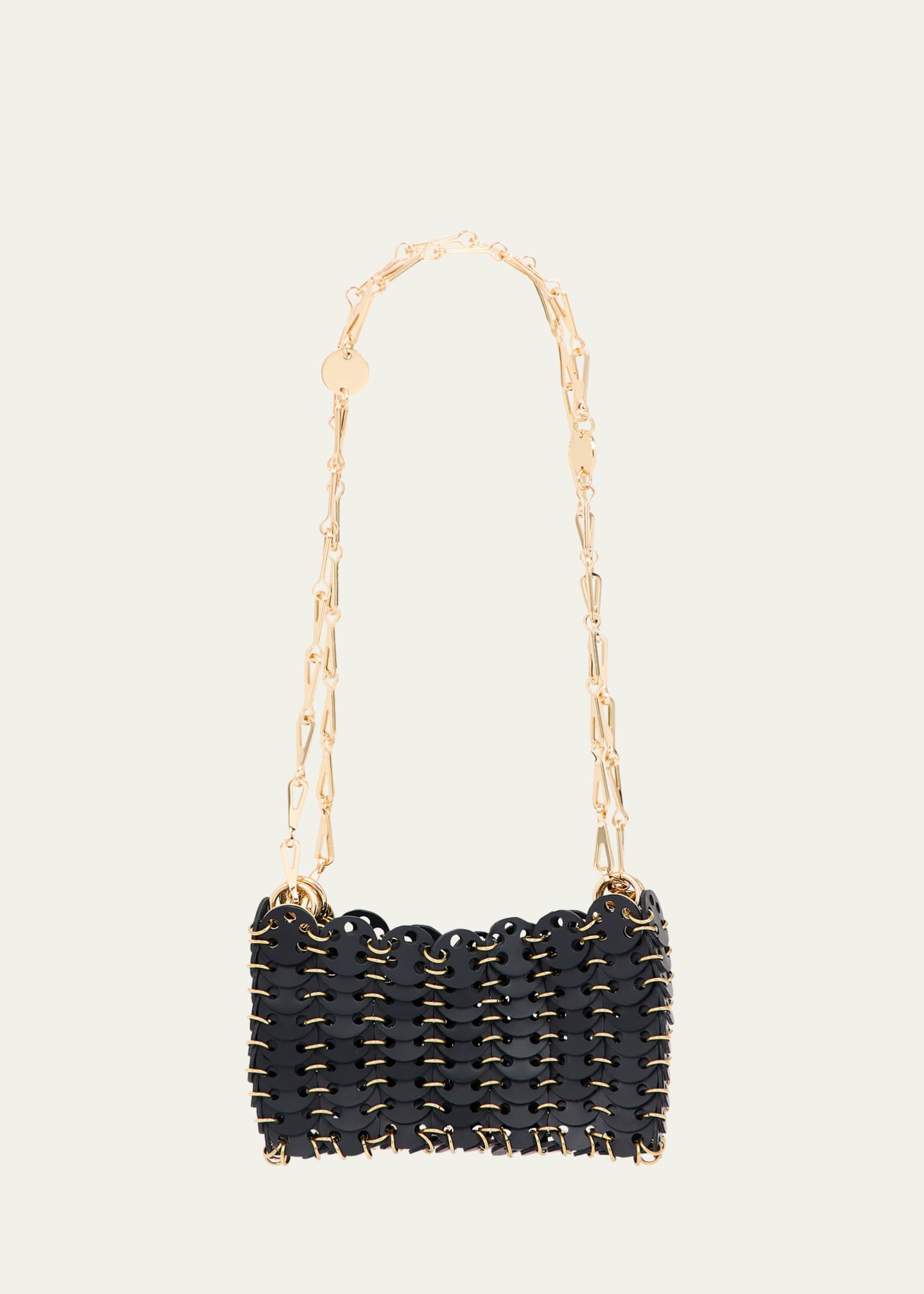 Rabanne 1969 Nano Disc-Link Leather Shoulder Bag Image 1 of 2