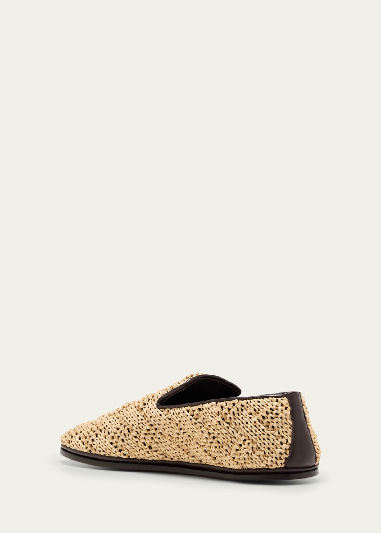 Bottega Veneta Sunday Raffia Slipper Loafers Image 4 of 5