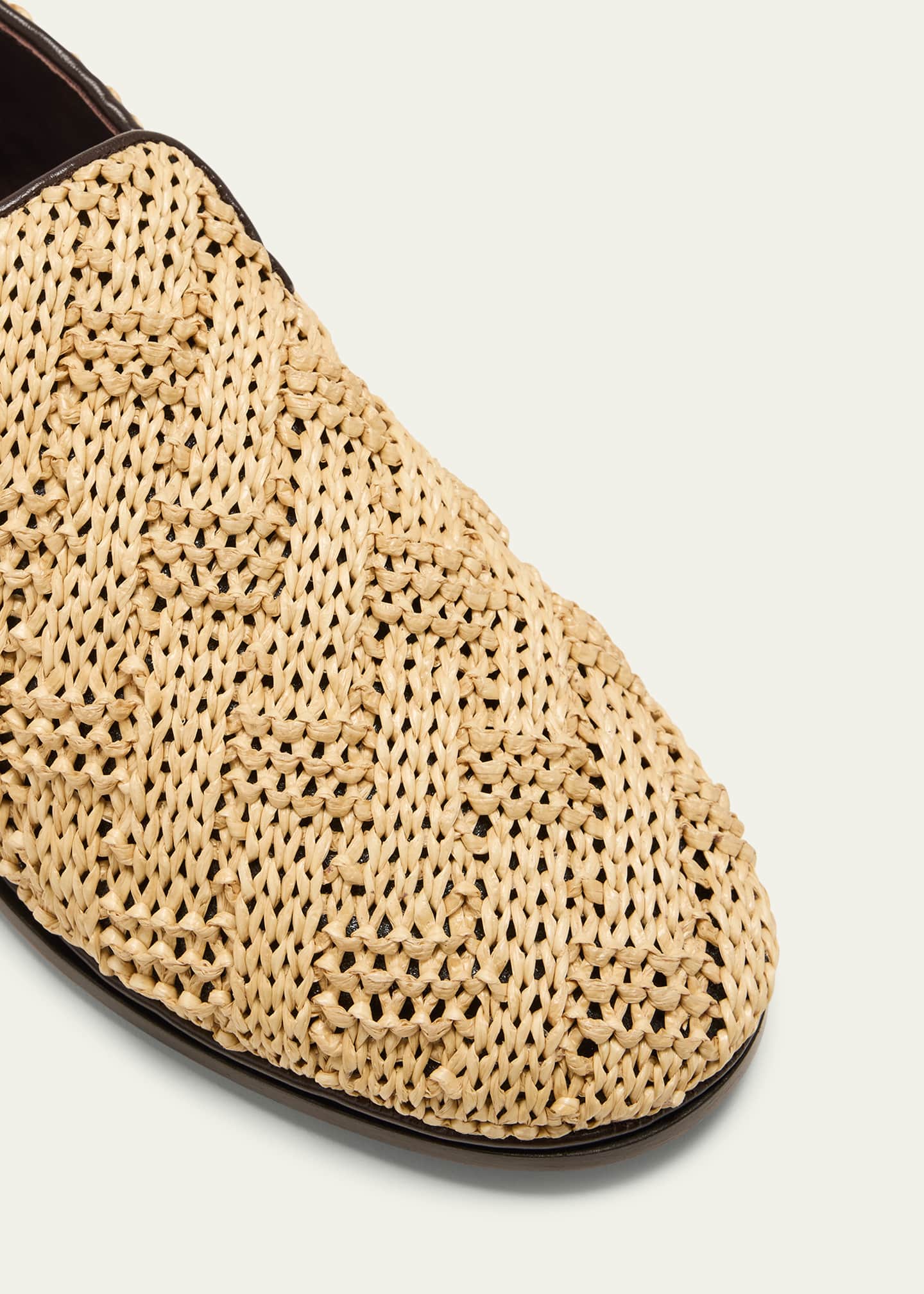 Bottega Veneta Sunday Raffia Slipper Loafers Image 5 of 5
