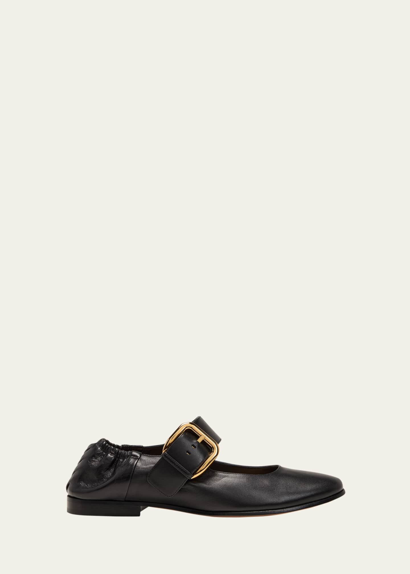 Bottega Veneta Astaire Leather Mary Jane Ballerina Flats Image 1 of 5