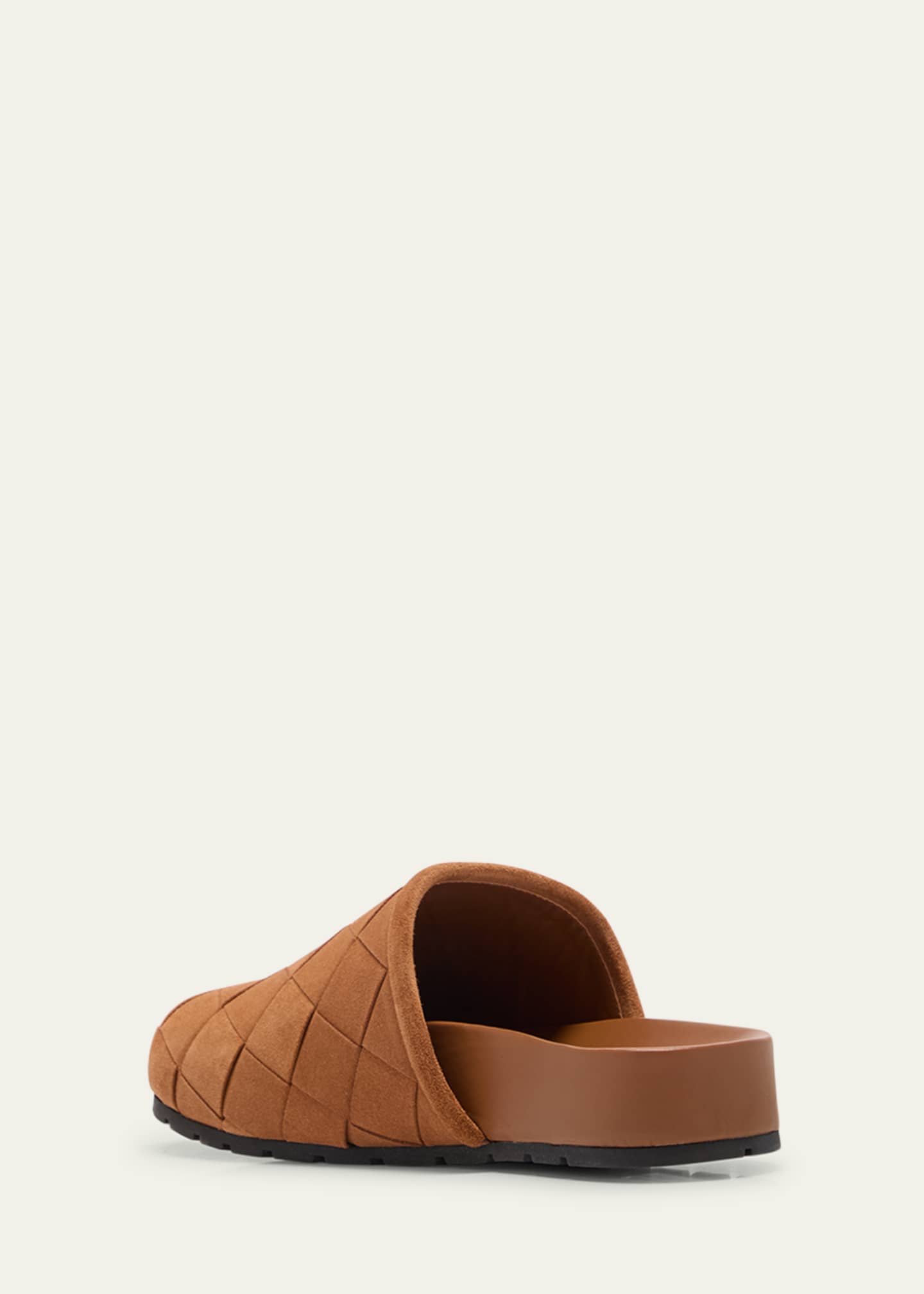 Bottega Veneta Reggie Woven Suede Slipper Mules Image 4 of 5
