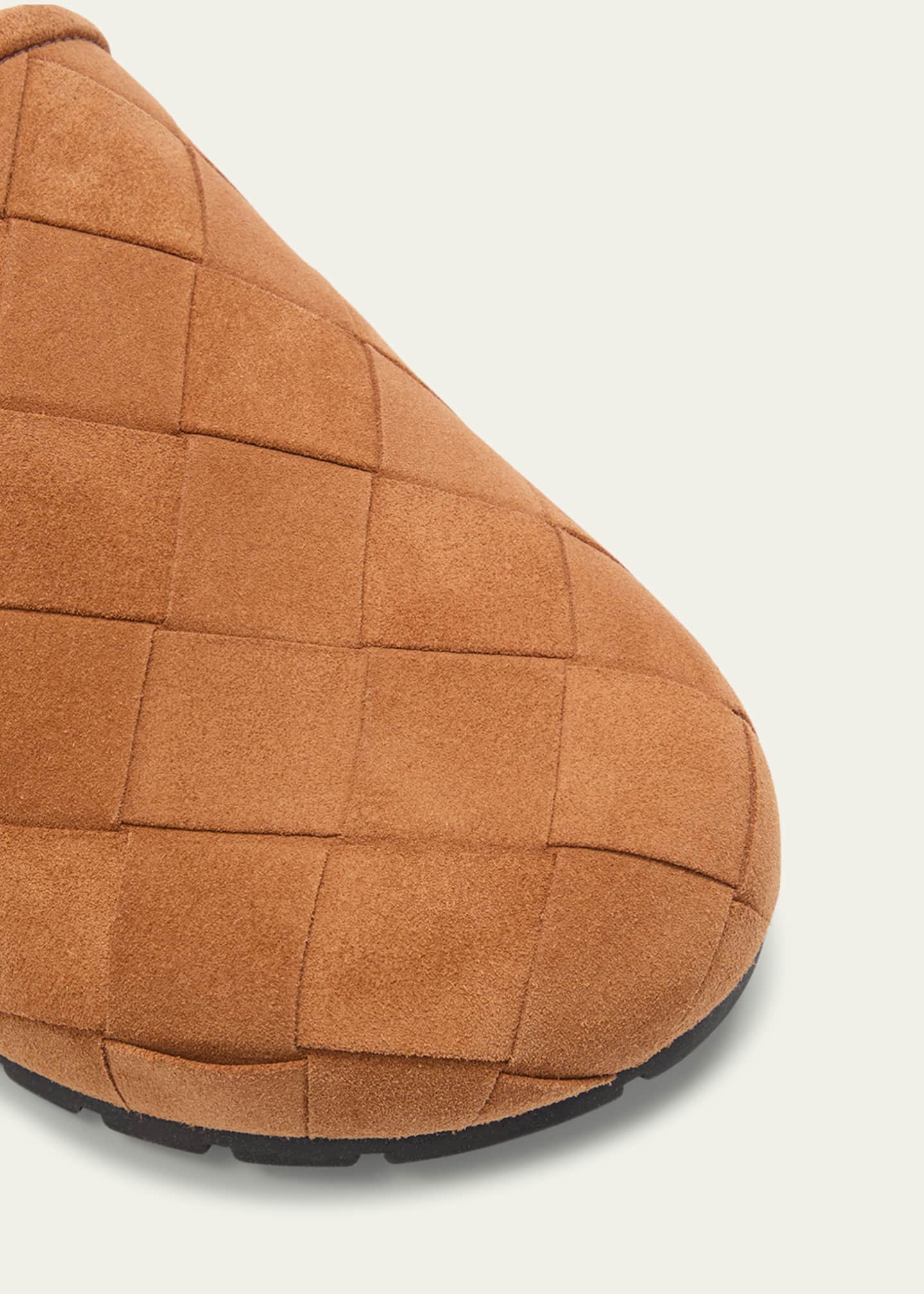 Bottega Veneta Reggie Woven Suede Slipper Mules Image 5 of 5