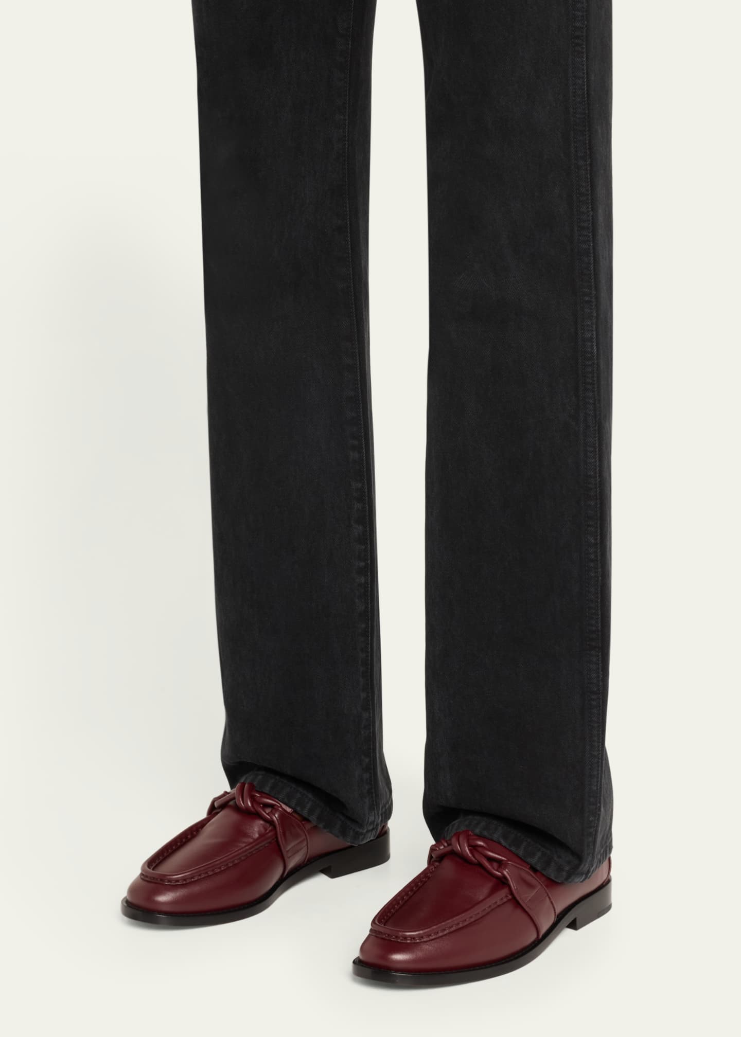 Bottega Veneta Astaire Knot Leather Loafers Image 2 of 6