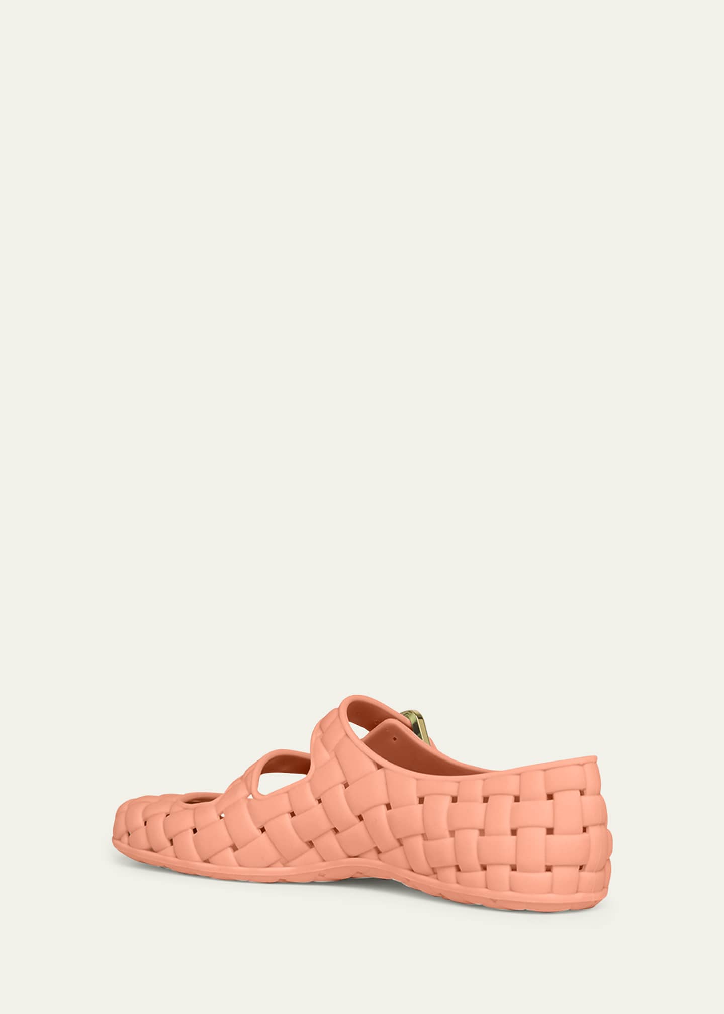 Bottega Veneta Amy Intreccio Dual Mary Jane Ballerina Flats Image 4 of 6