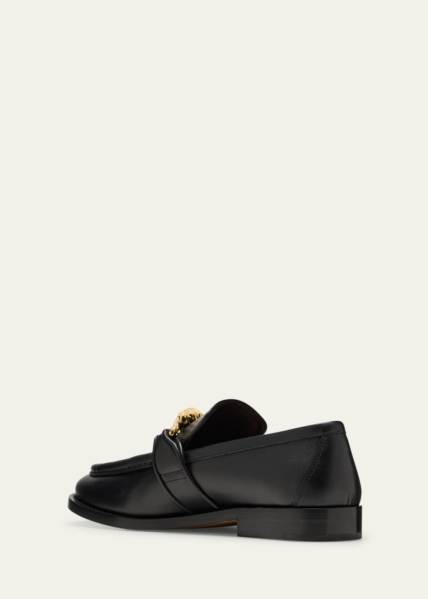 Bottega Veneta Astaire Metallic Knot Leather Loafers Image 4 of 5