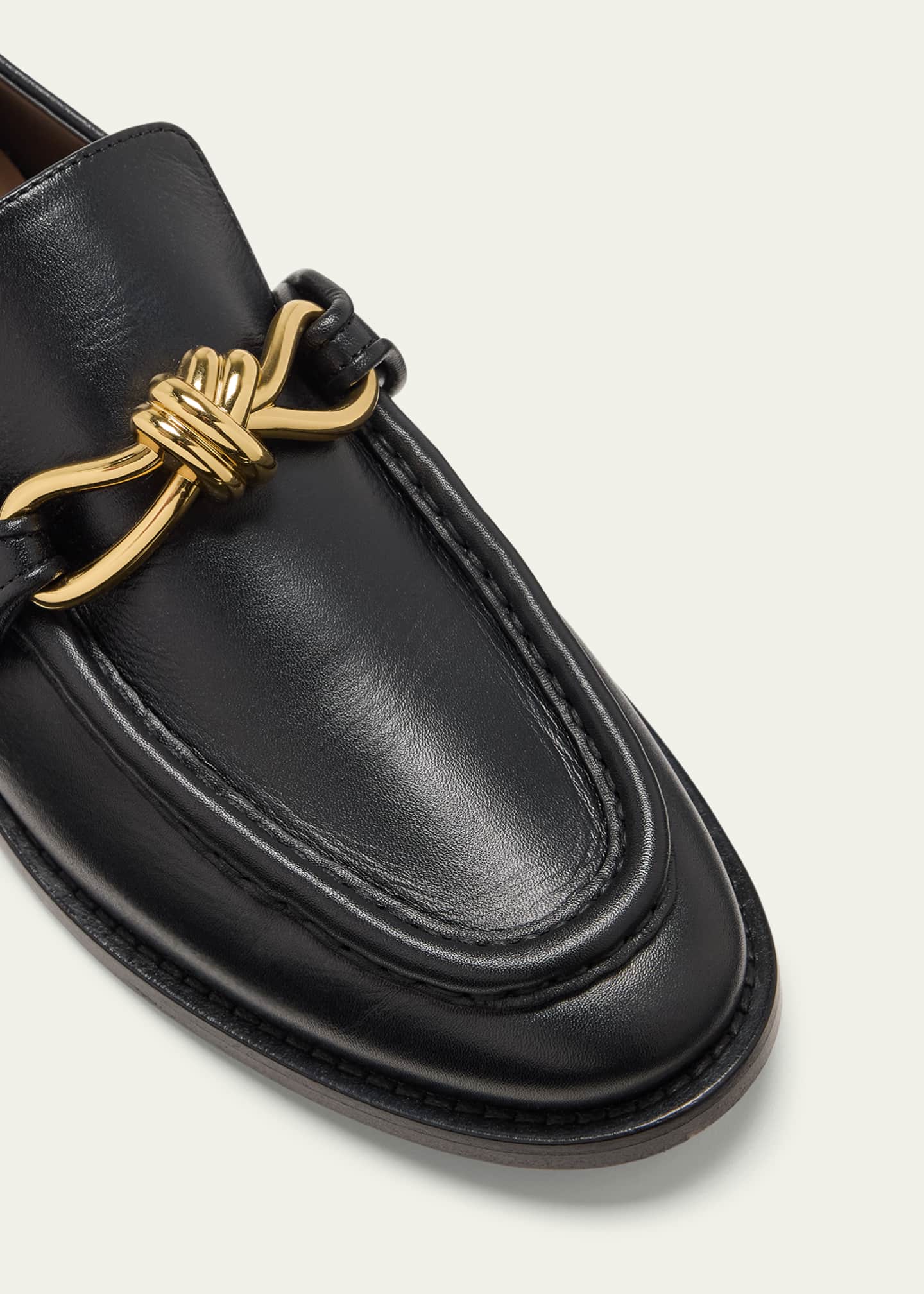 Bottega Veneta Leather Tassel Loafers Black Men's - 632511