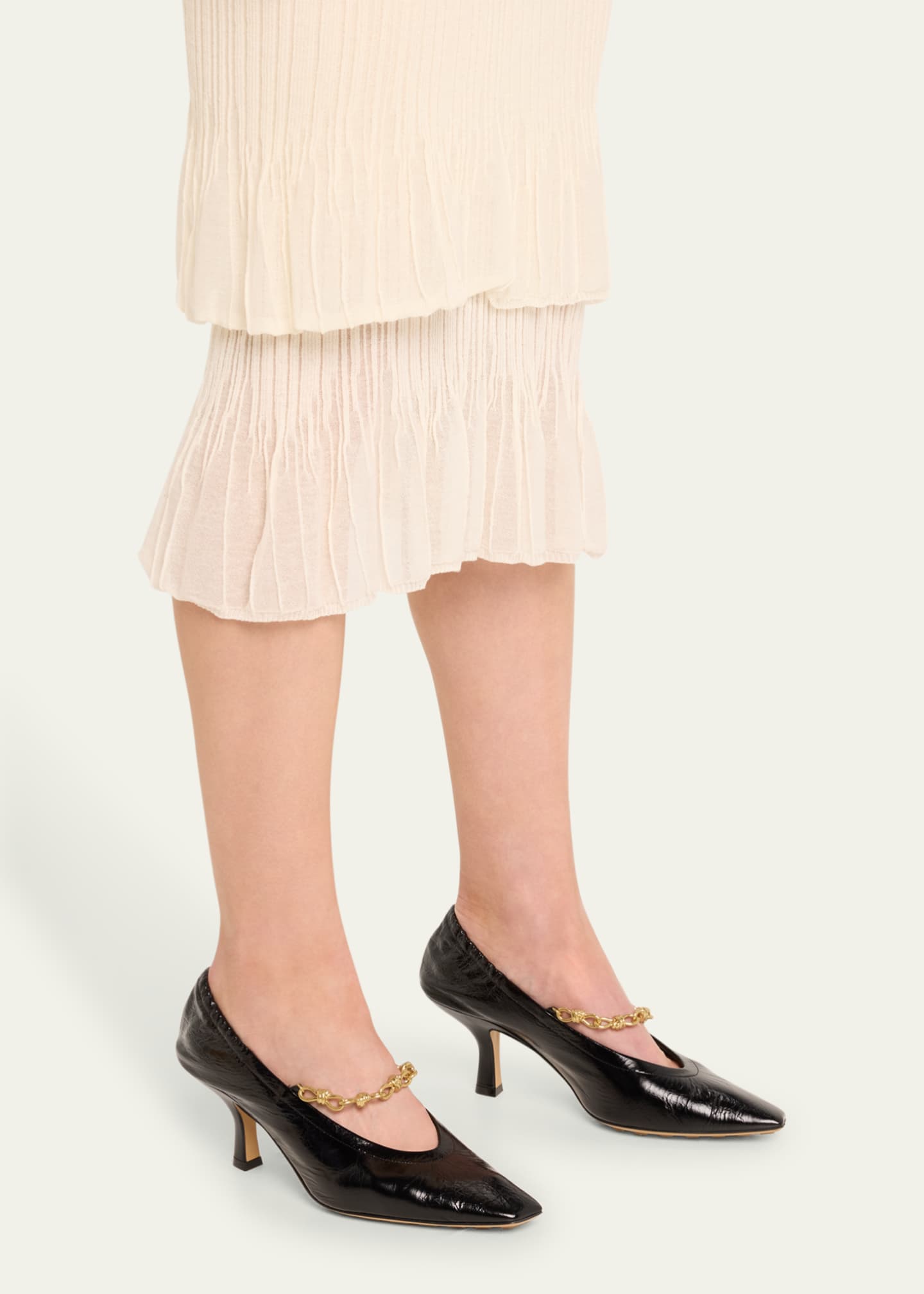 Bottega Veneta Sharp Chain Pumps Image 2 of 6