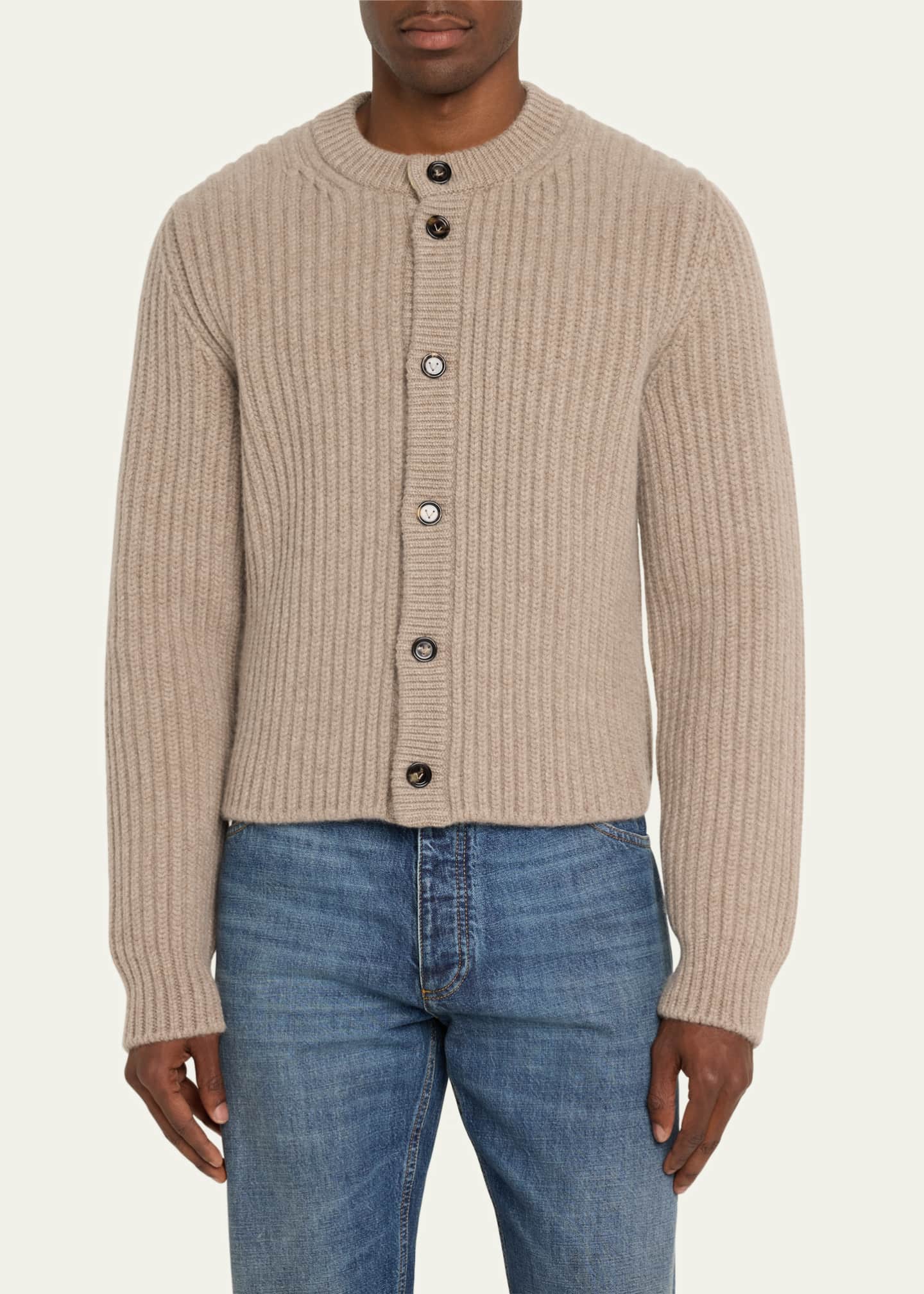 Bottega Veneta Men's Wool-Cashmere Cardigan Image 4 of 5