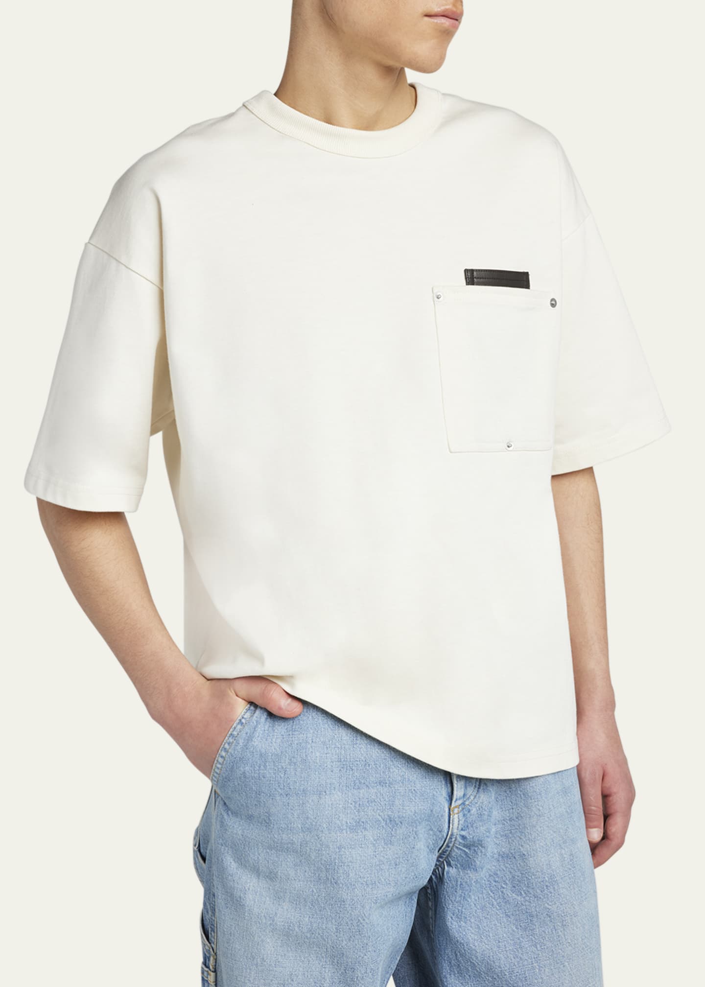 Bottega Veneta Men's Heavy Japanese Jersey T-Shirt Image 4 of 5