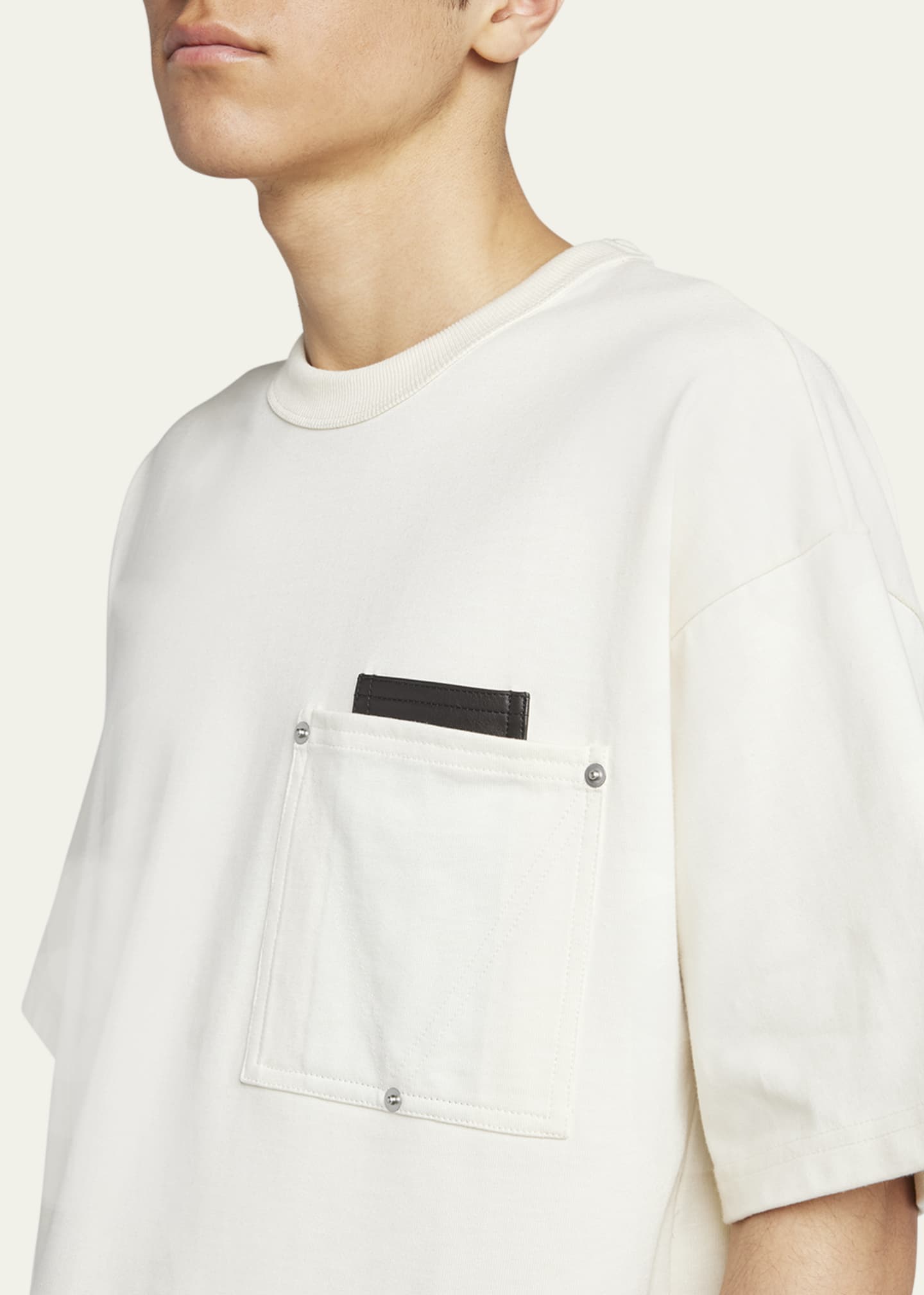 Bottega Veneta Men's Heavy Japanese Jersey T-Shirt Image 5 of 5