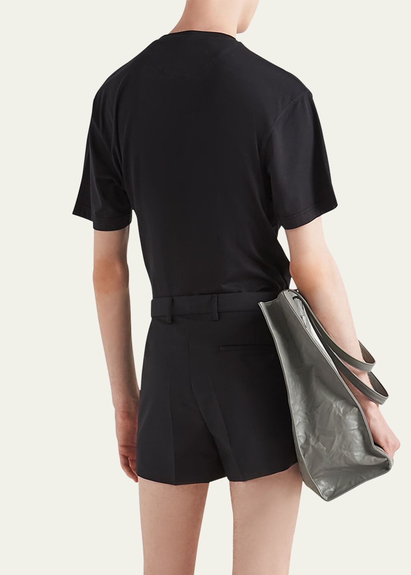 Prada Men's Jersey Conceptual Logo T-Shirt Image 3 of 3