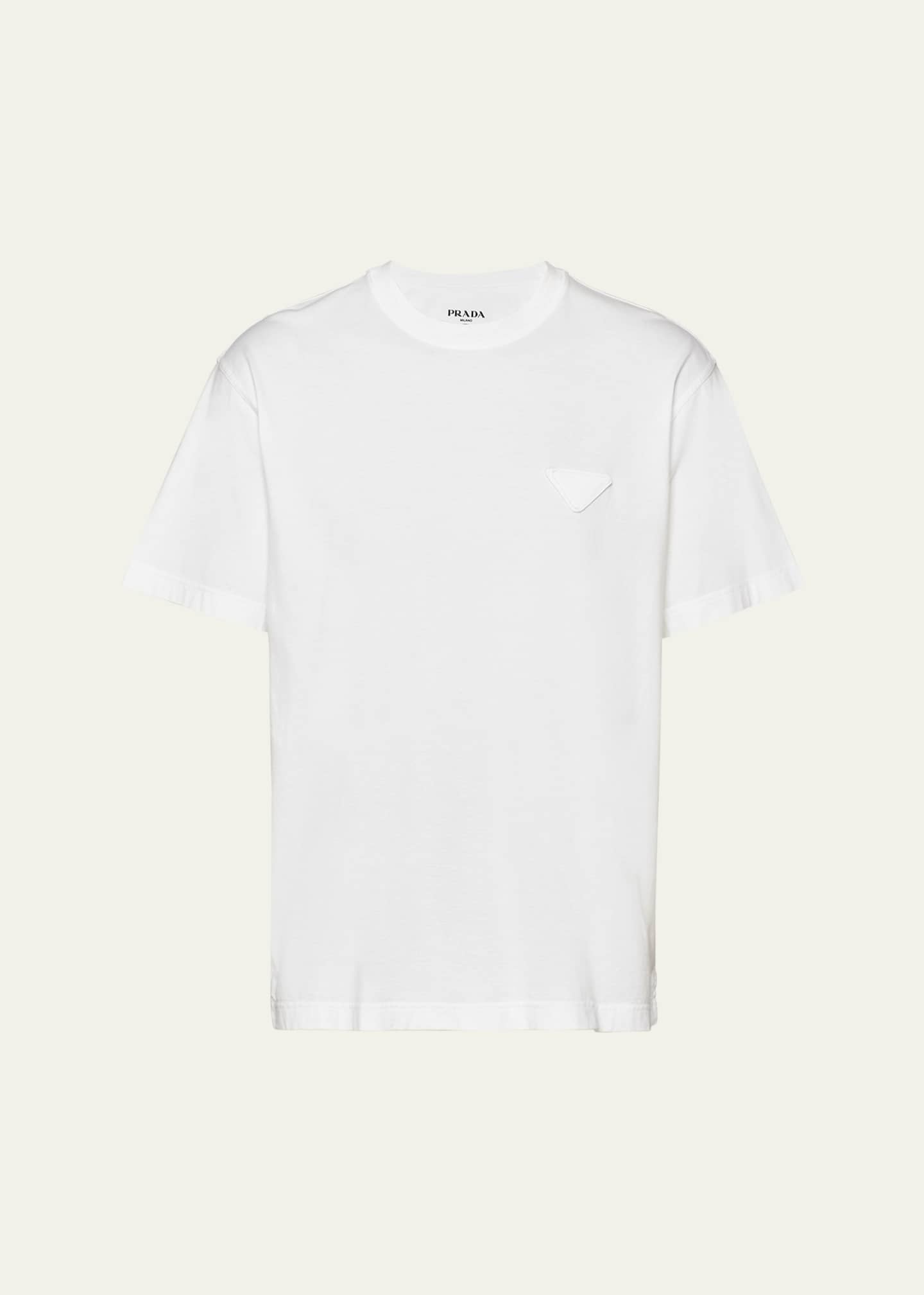 Prada Men's Jersey Conceptual Logo T-Shirt Image 1 of 3