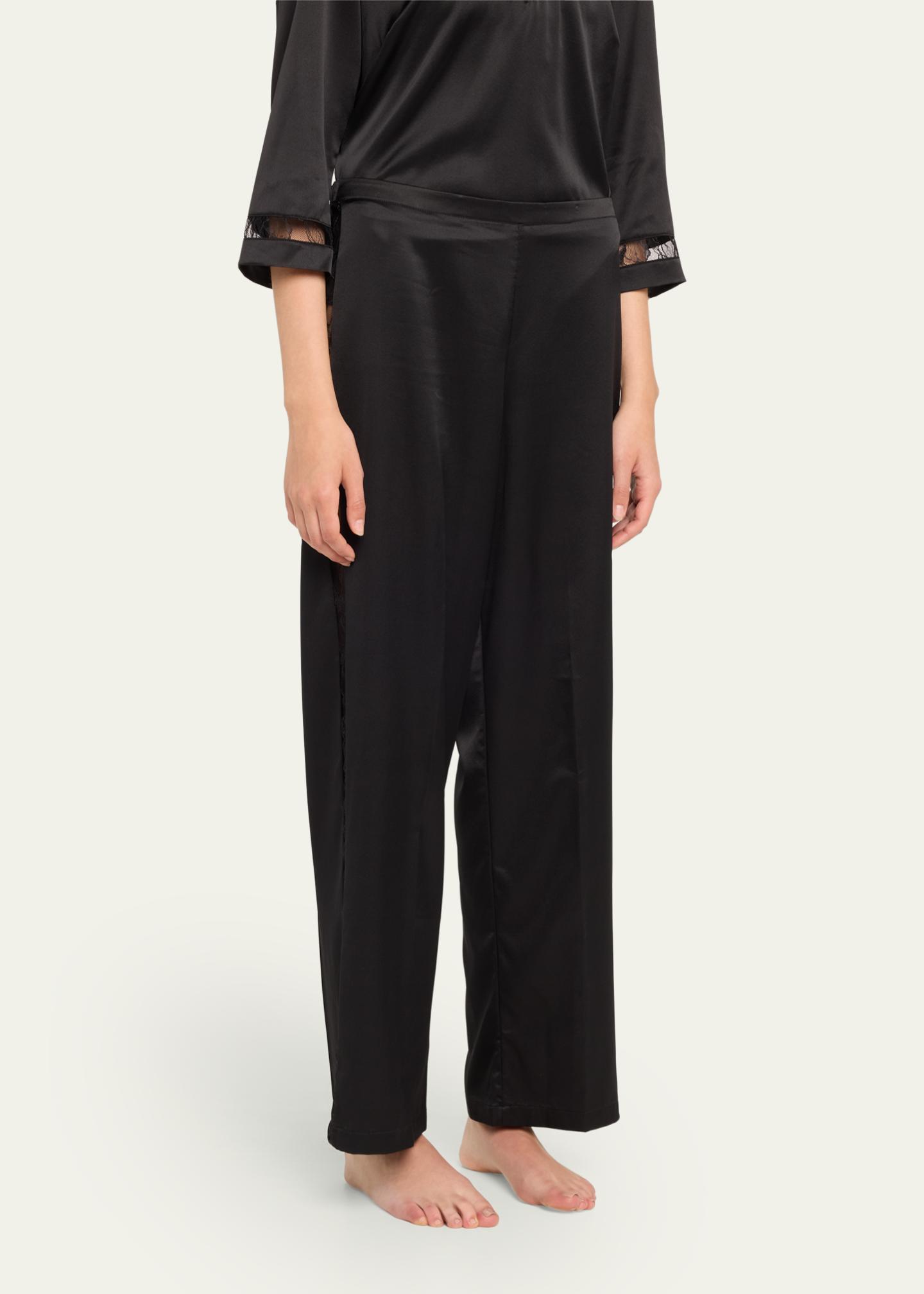 Lise Charmel Adorable En Sexy Lace-Trim Satin Pajama Pants