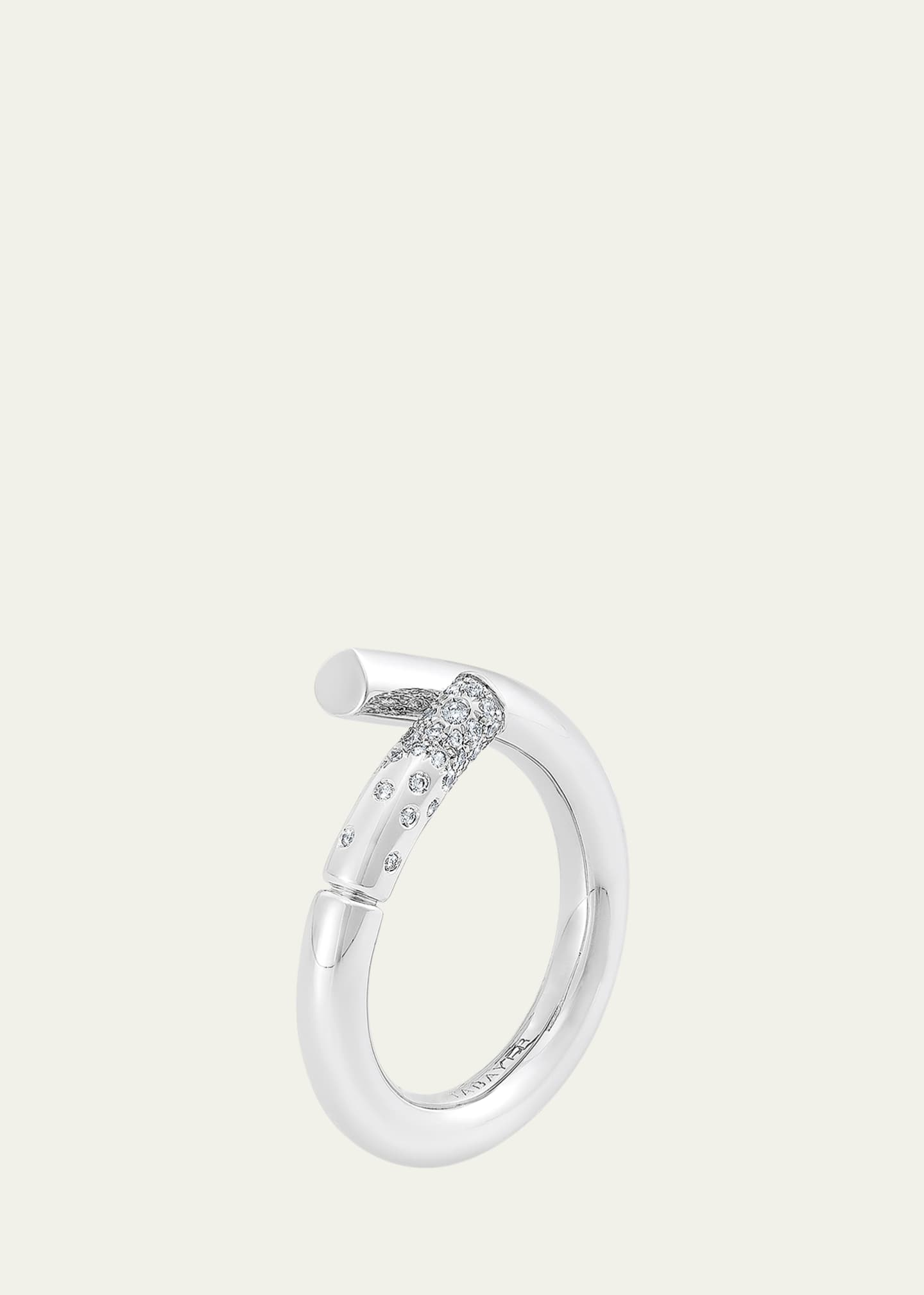 TABAYER Oera 18K White Gold Pave Diamond Ring