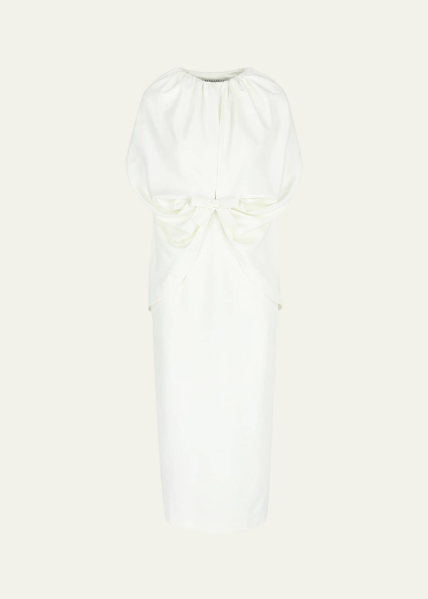 Ruched cape dress on sale